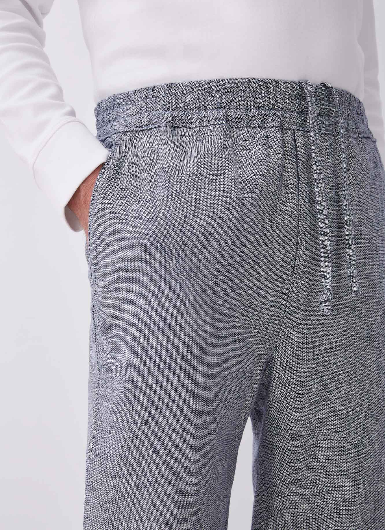 Blue/White Organic Cotton Pyjama Trousers