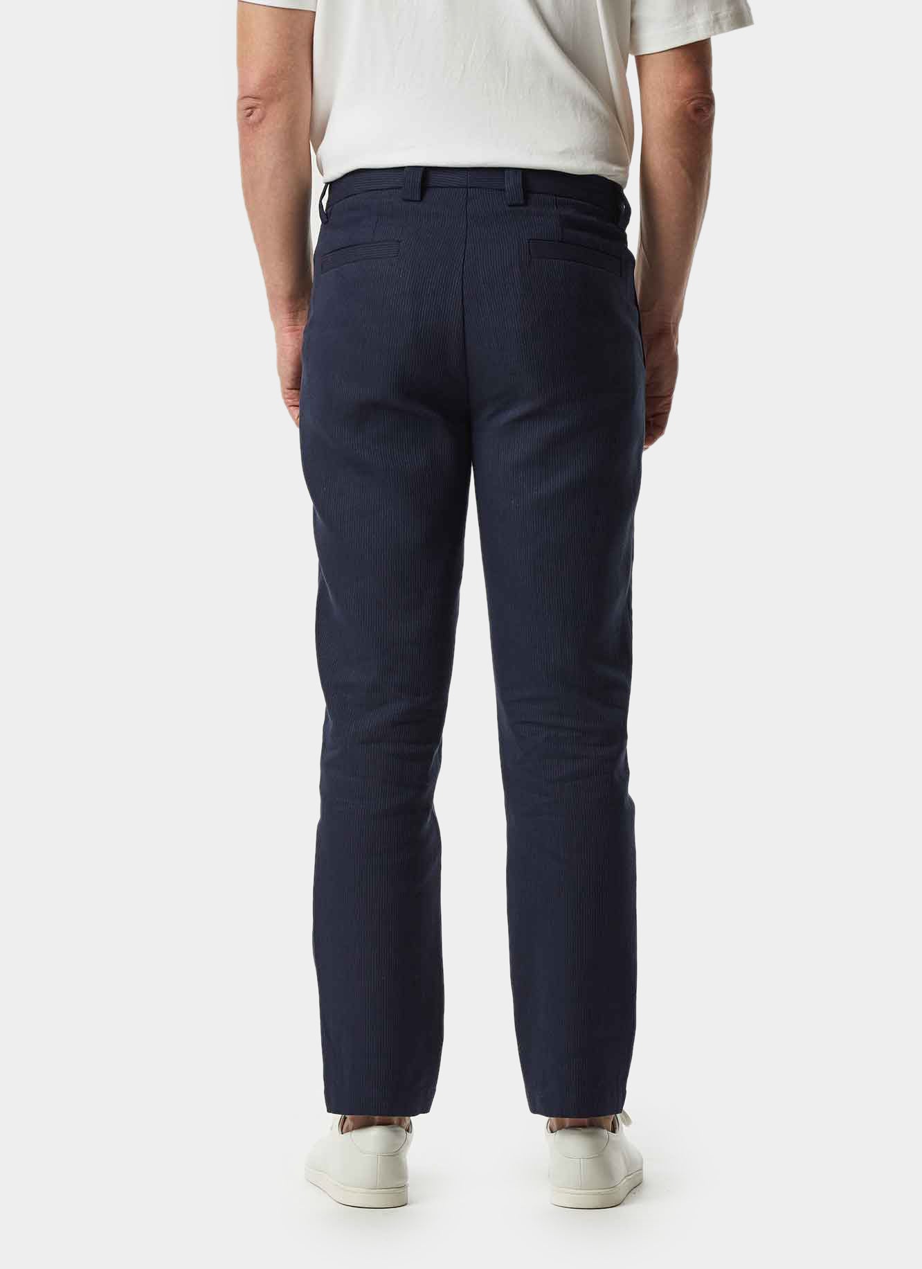 Ink Blue Washed Linen Trousers