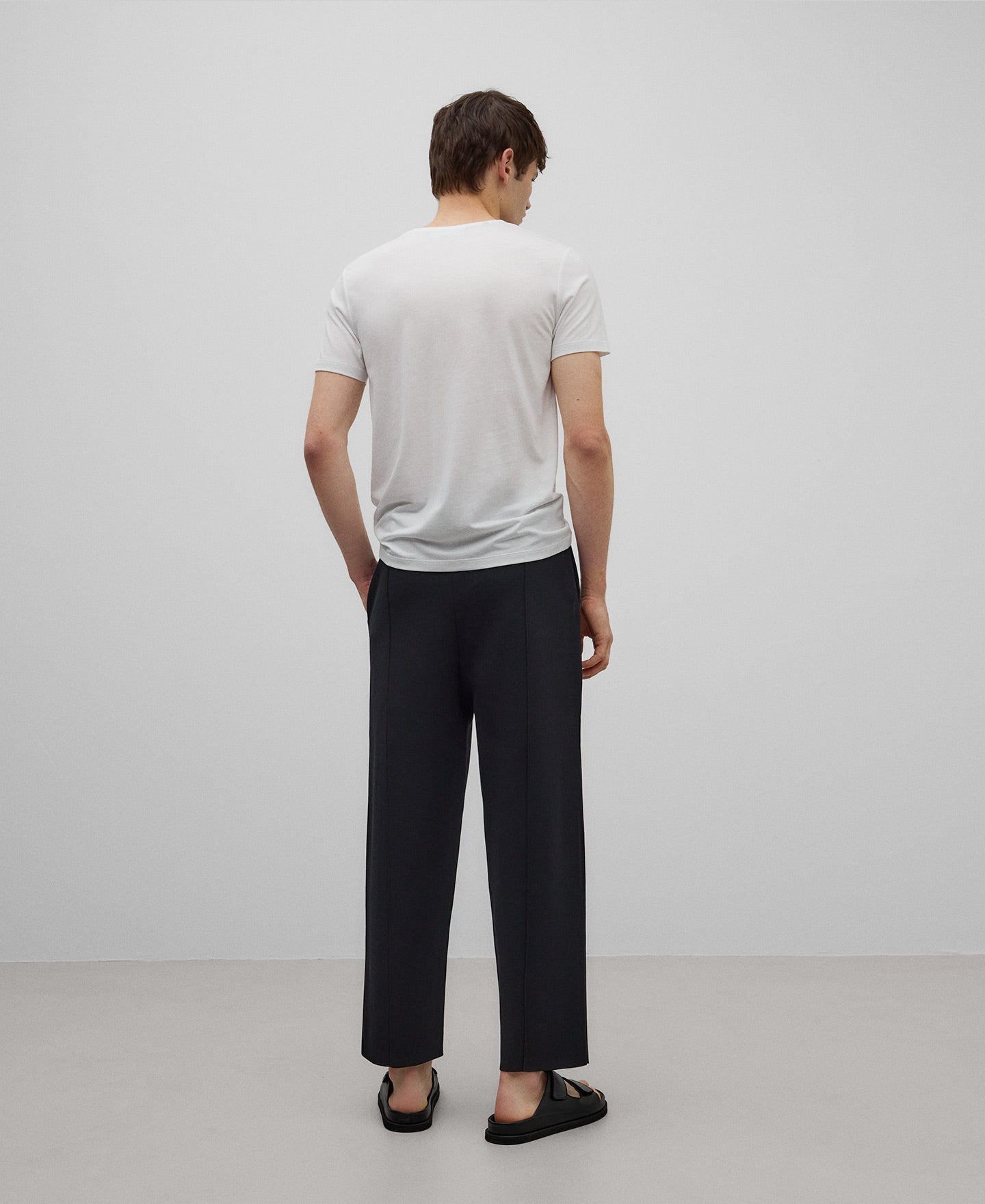 Black Knit Trousers for Men