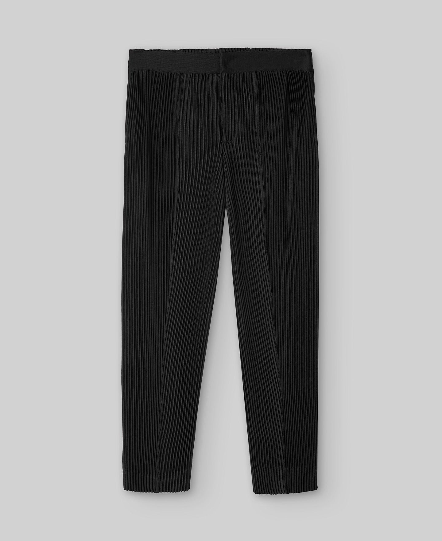 Black Crinkle Carrot Fit Trousers for Men