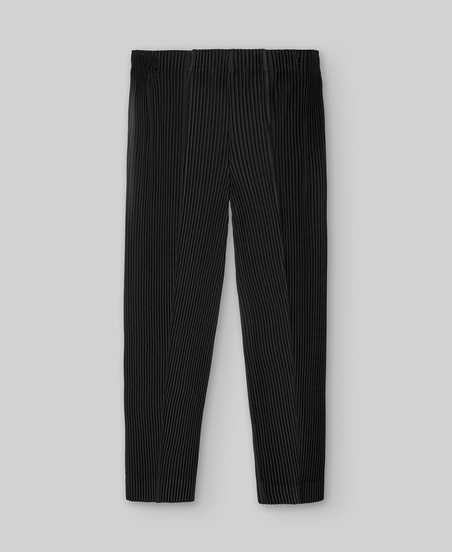 Black Crinkle Carrot Fit Trousers for Men