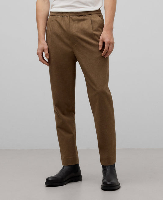 Cotton trousers man in taupe
