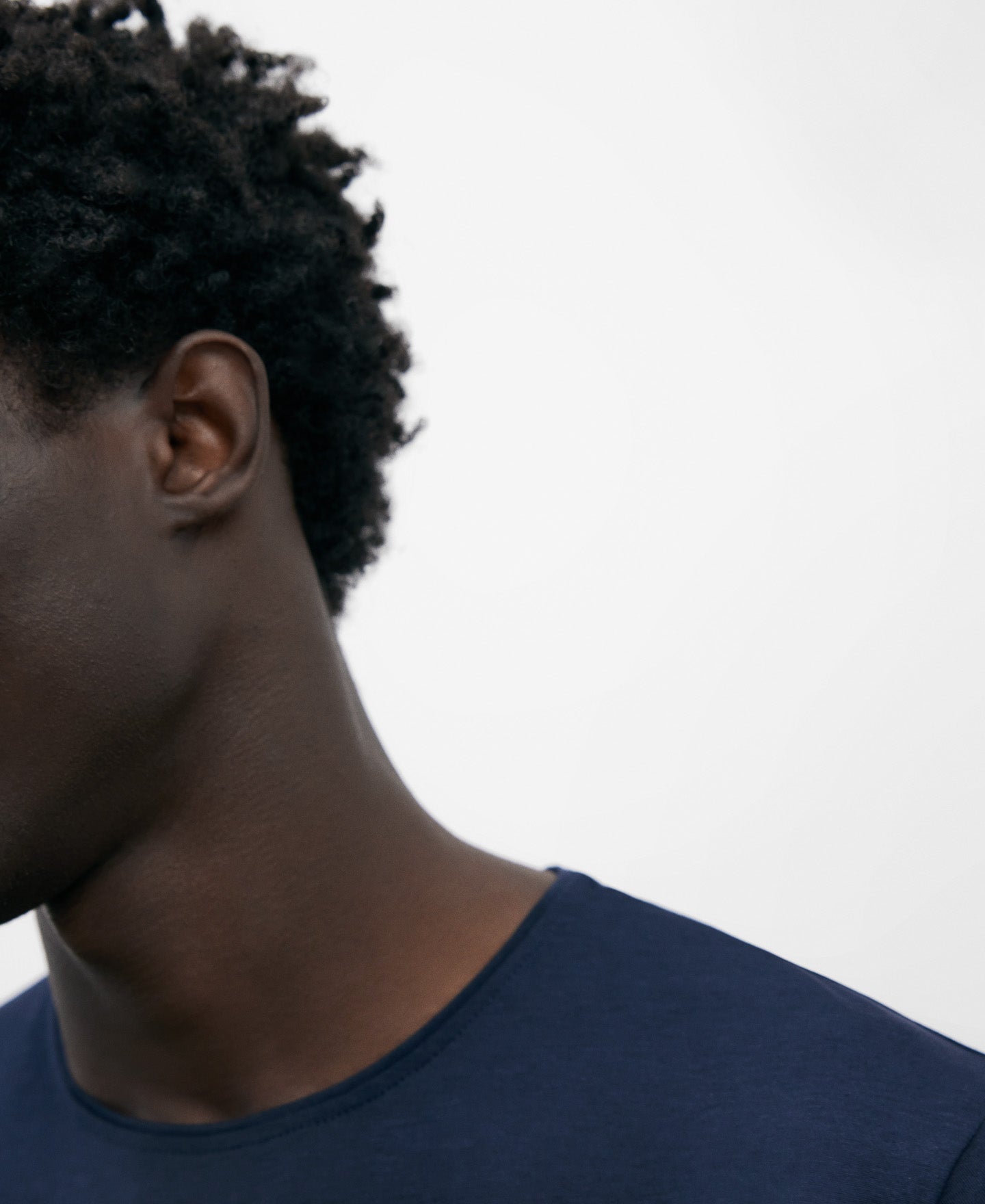 Men's Navy Blue Crew Neck T-Shirt
