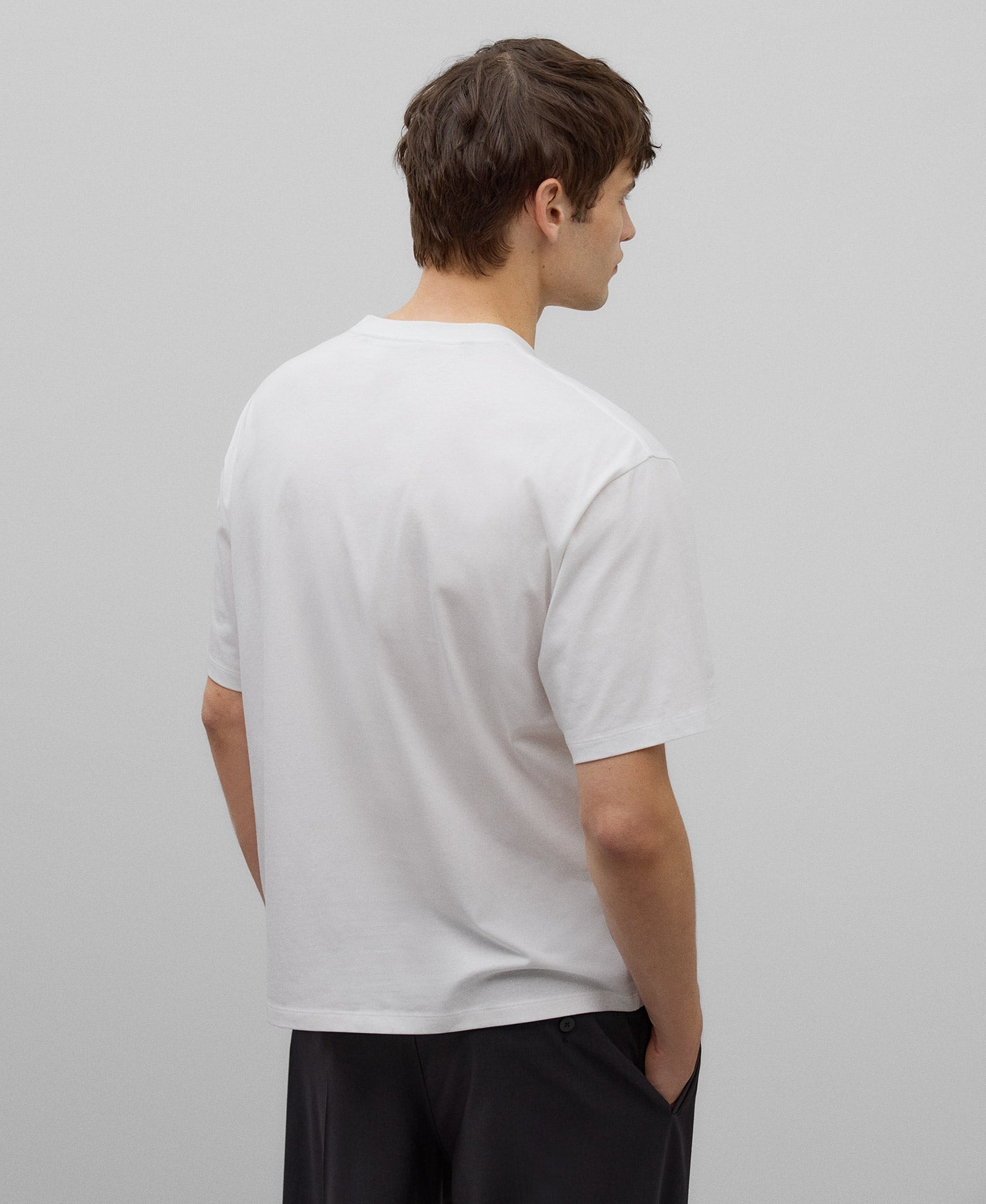 White T-shirt With Contrasting Logo