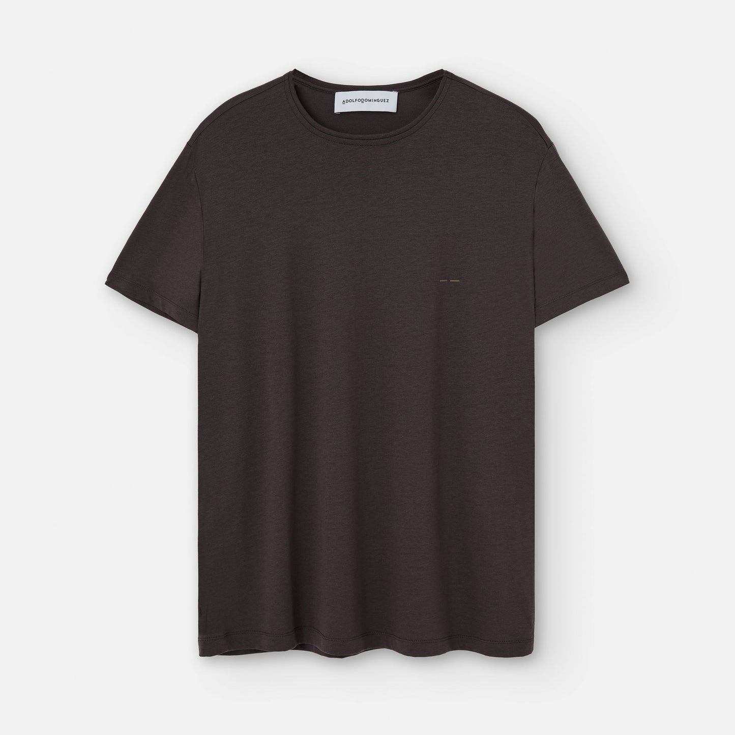 Chesnut Brown Lyocell Crew Neck T-Shirt