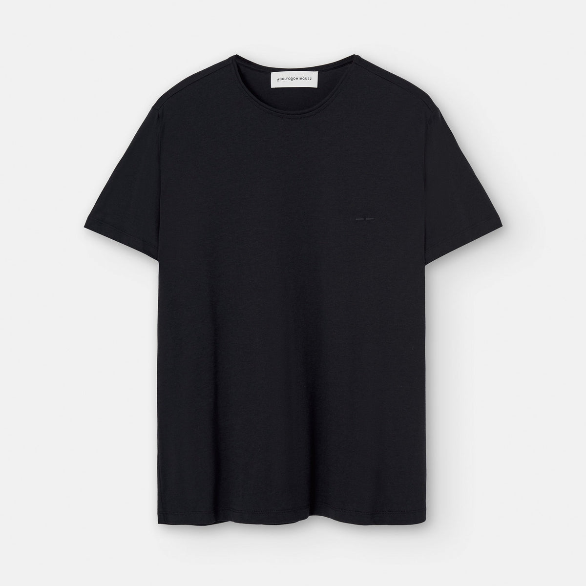 Black Lyocell Crew Neck T-Shirt