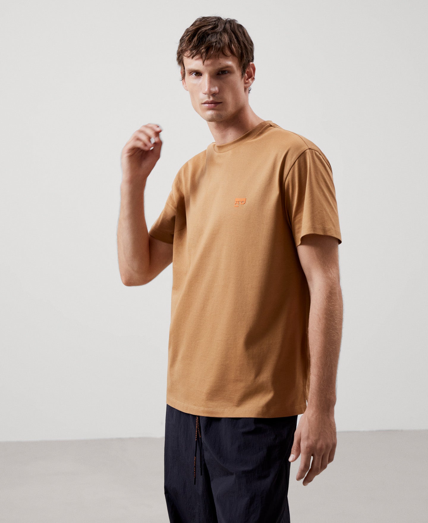 Camel Oversize Cotton T-Shirt