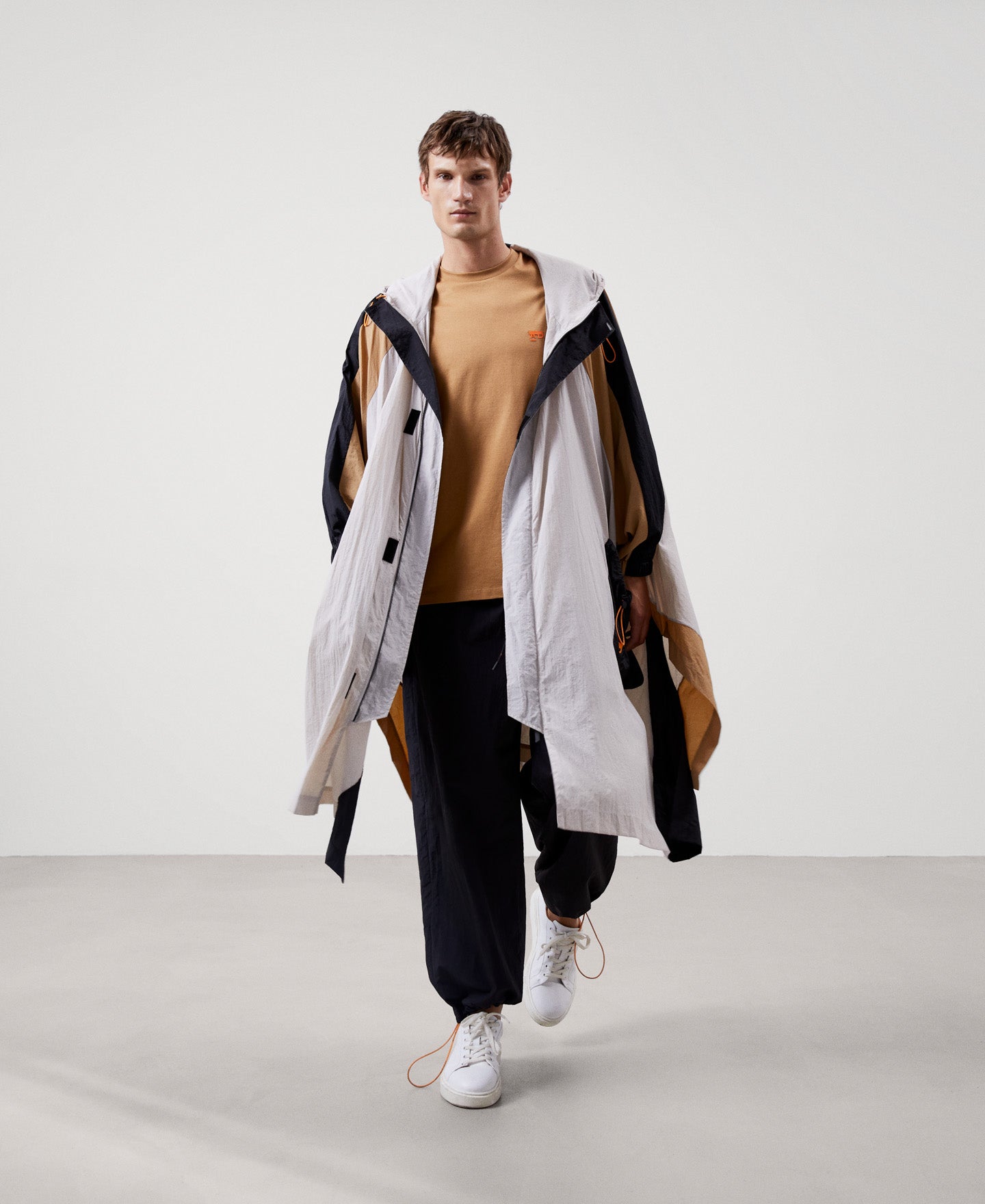 Camel Oversize Cotton T-Shirt