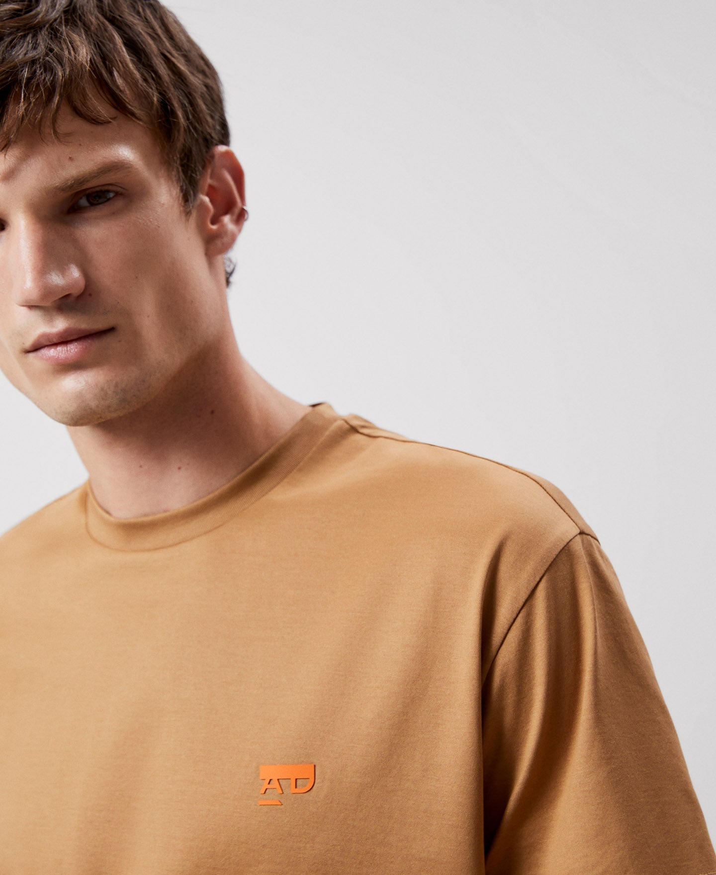 Camel Oversize Cotton T-Shirt