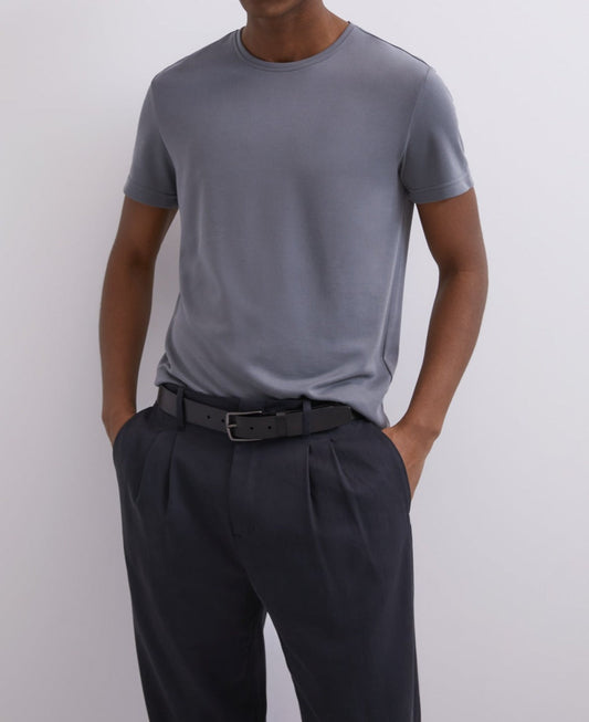 Grey Modal Crew Neck T-Shirt