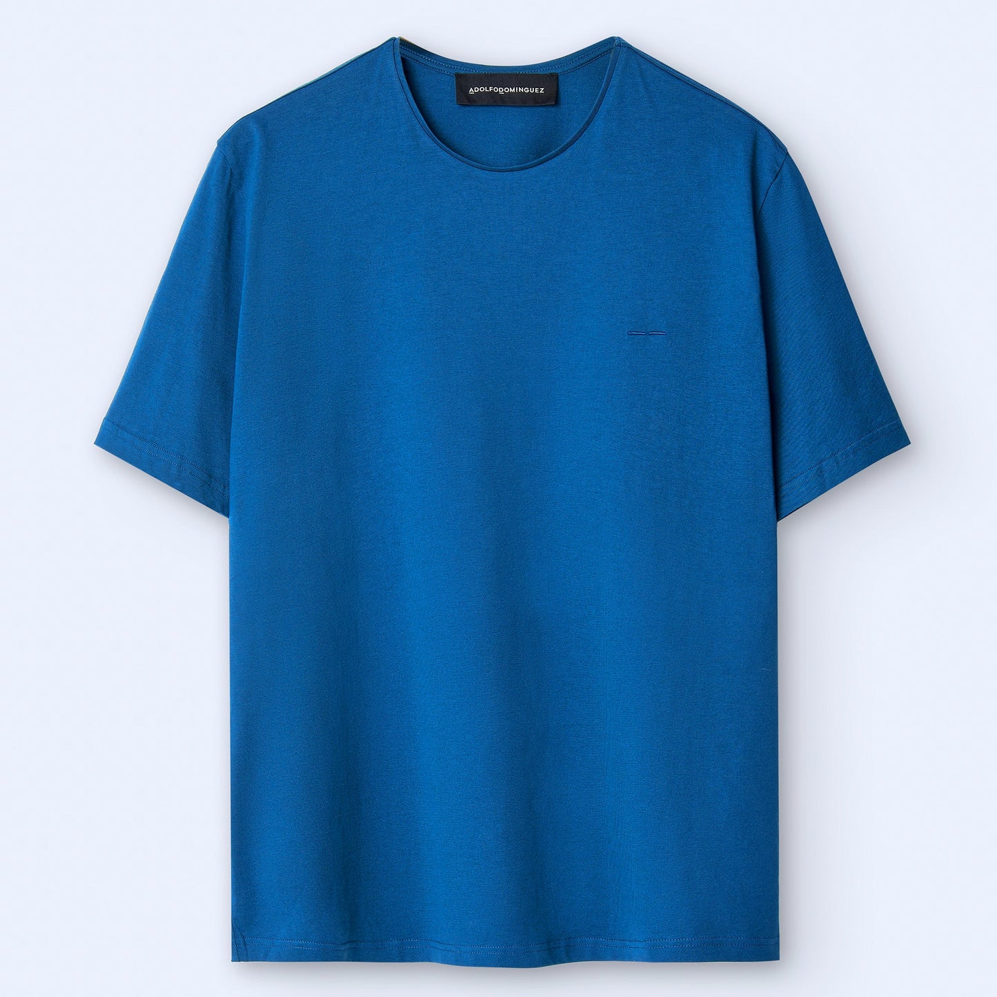 Marbled Cotton Tee in Petrol Blue