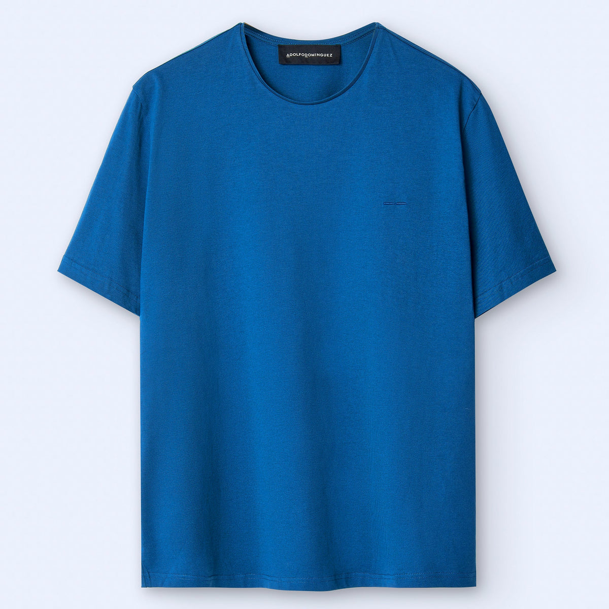 Marbled Cotton Tee in Petrol Blue
