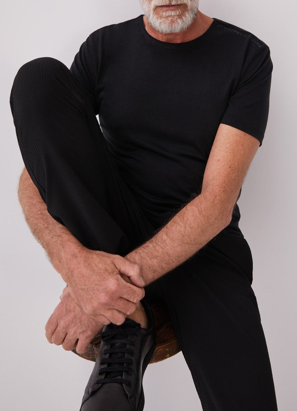 Black Lyocell Short Sleeve T-Shirt