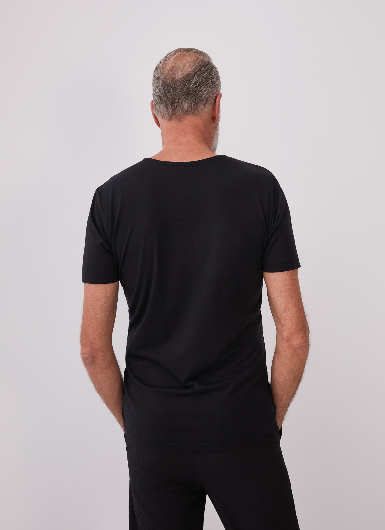 Black Lyocell Short Sleeve T-Shirt