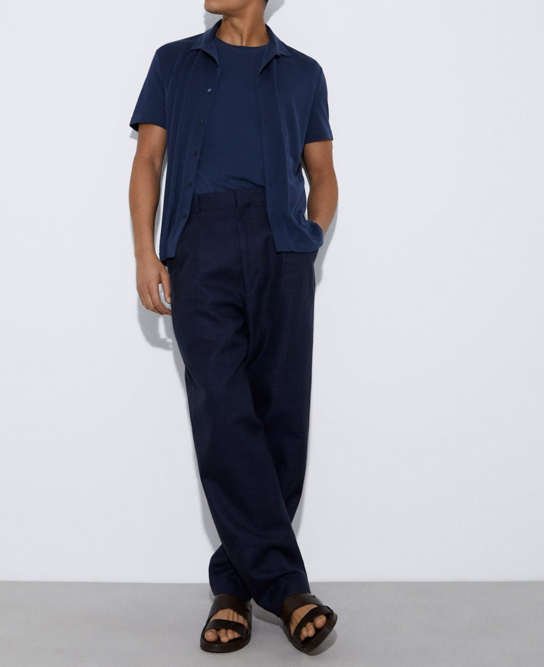 Navy Blue Responsible Modal Basic T-Shirt