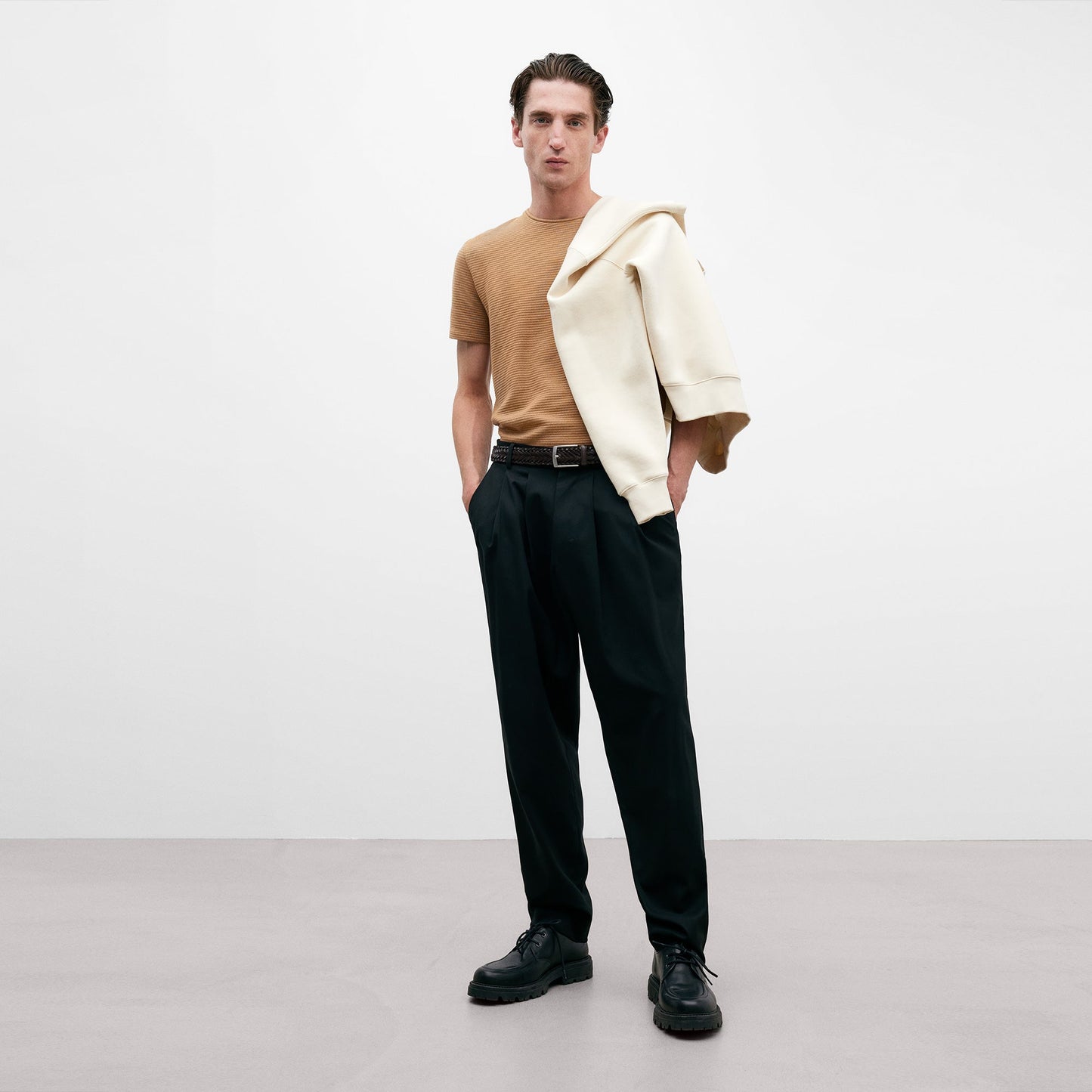 Striped T-Shirt In Tumeric