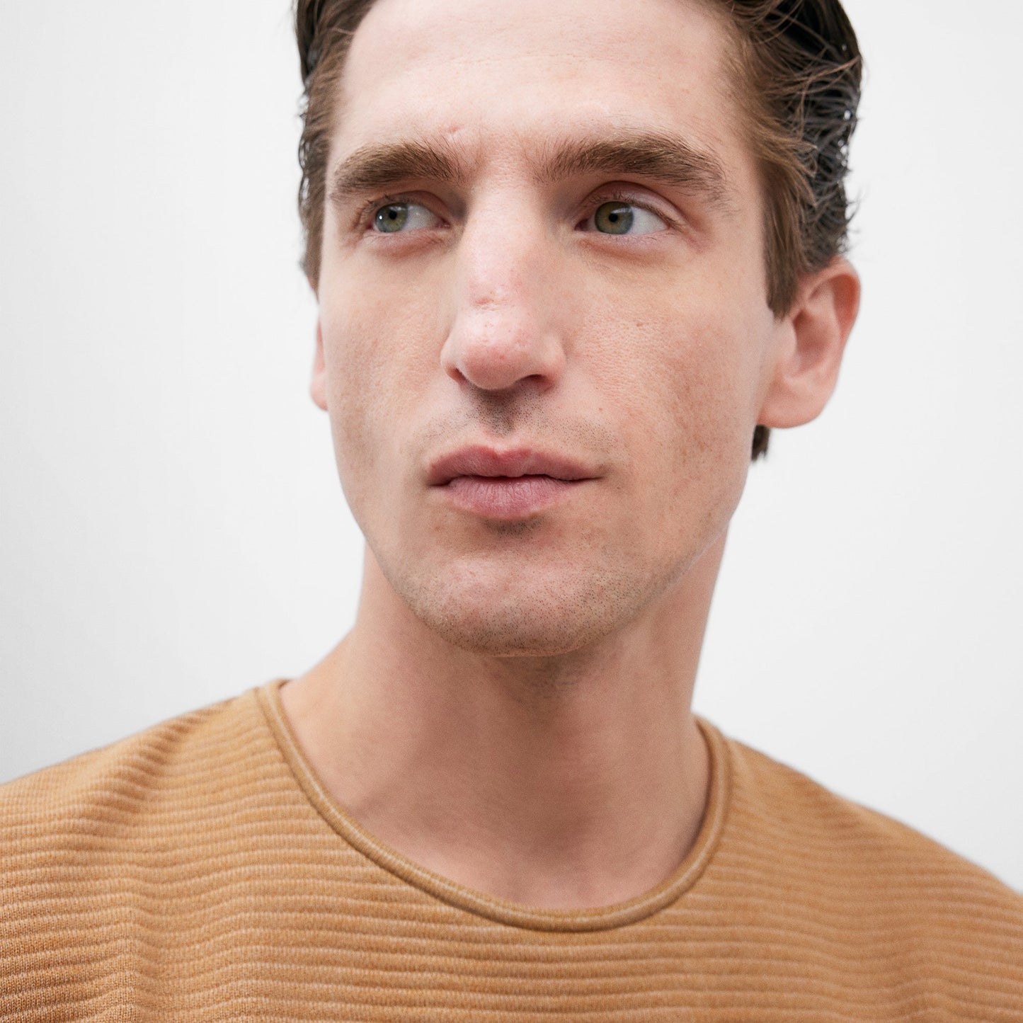 Striped T-Shirt In Tumeric