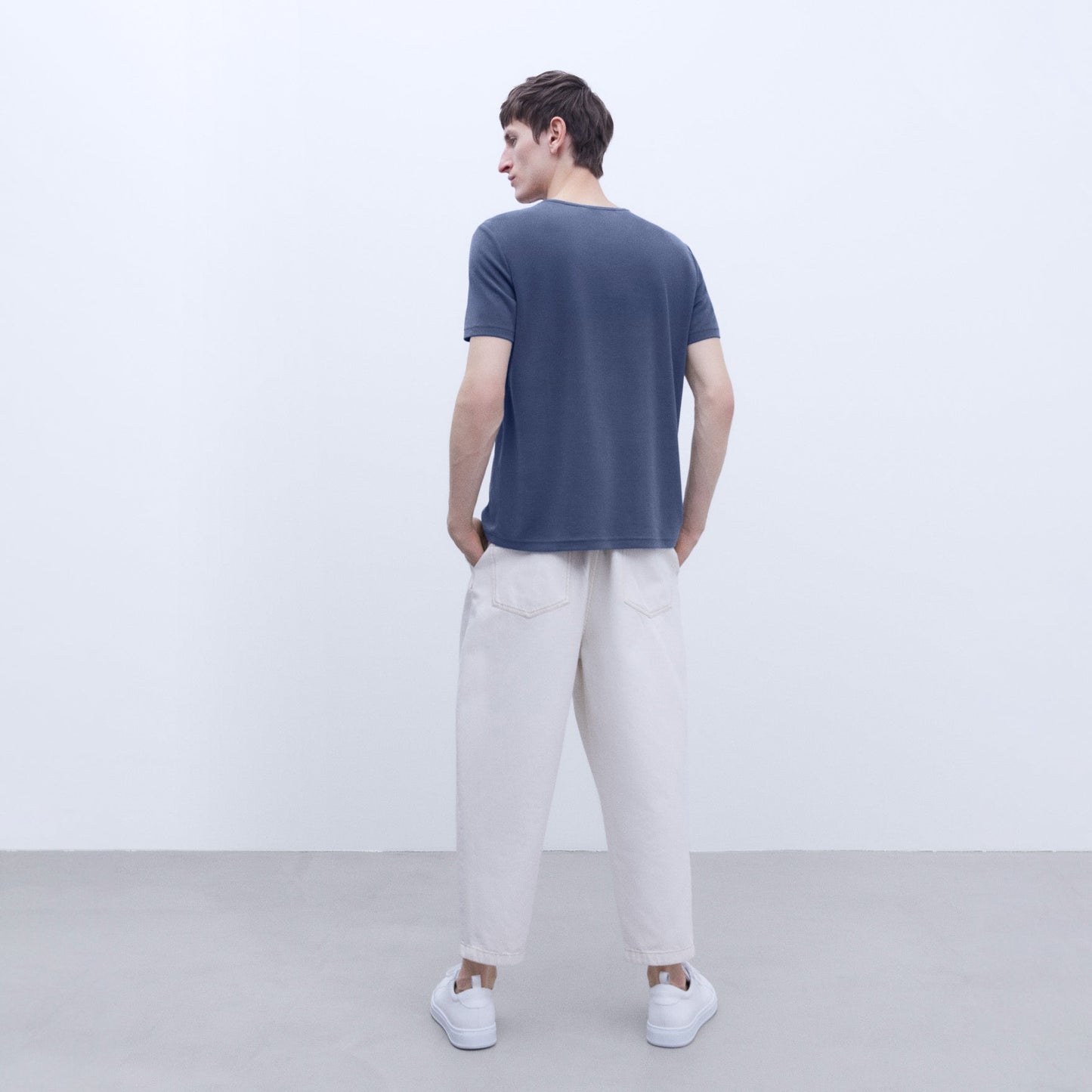 Navy Blue Modal Crewneck Tee