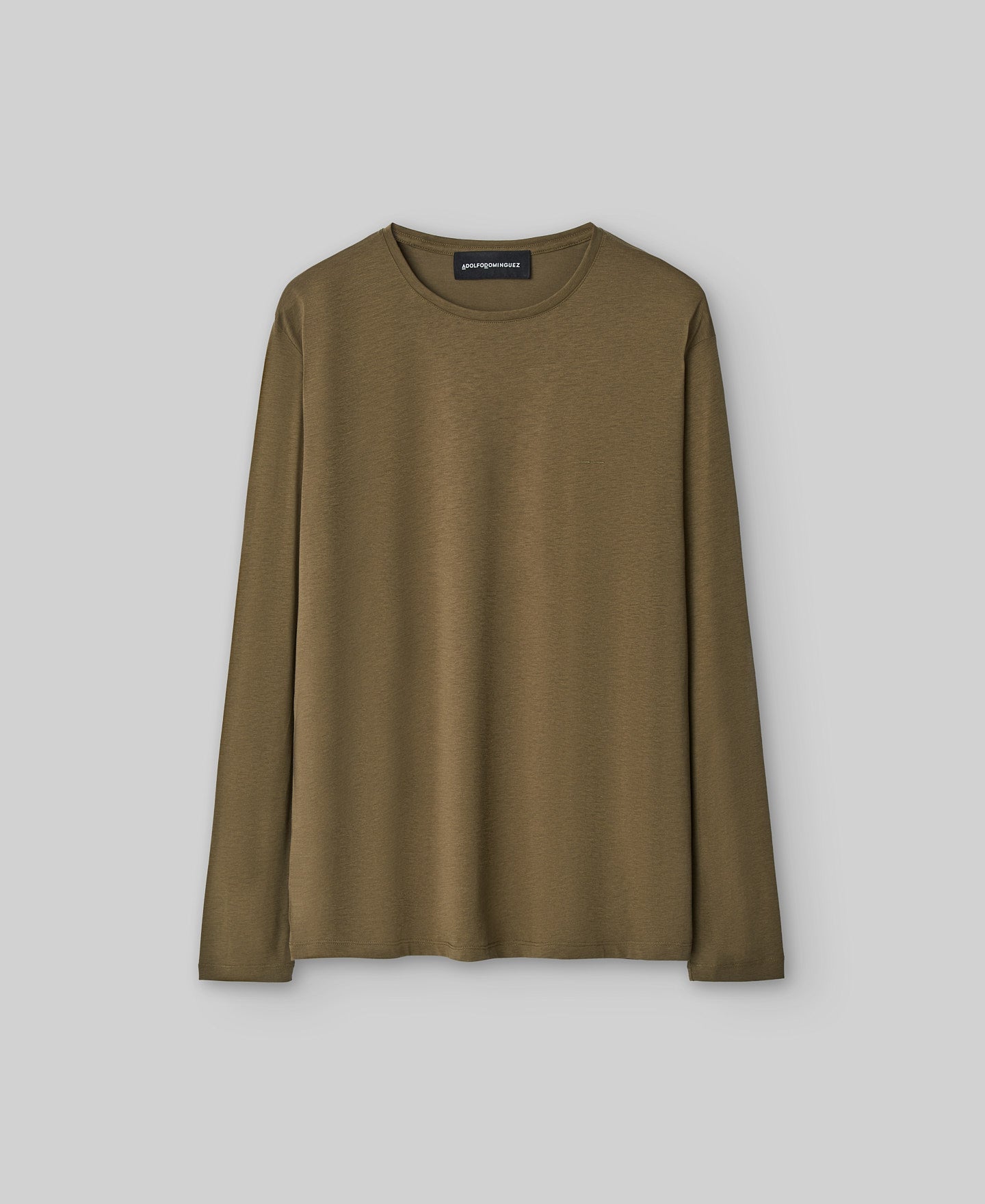 Long Sleeve Men's T-shirt in Olive Green