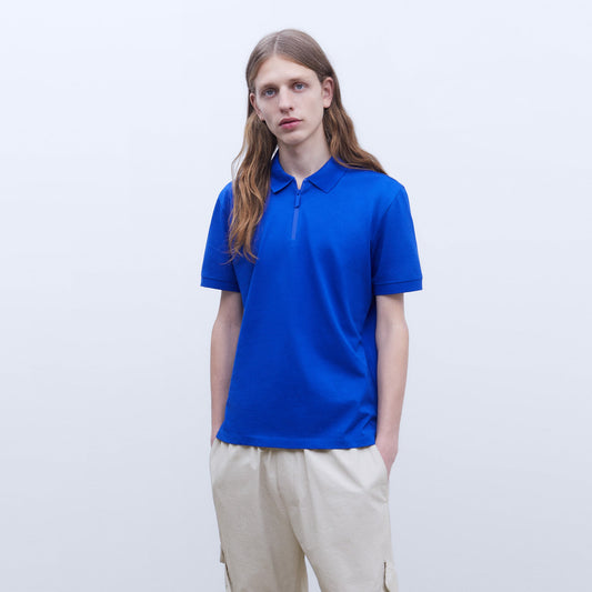Cobalt Cotton Polo - European Luxury