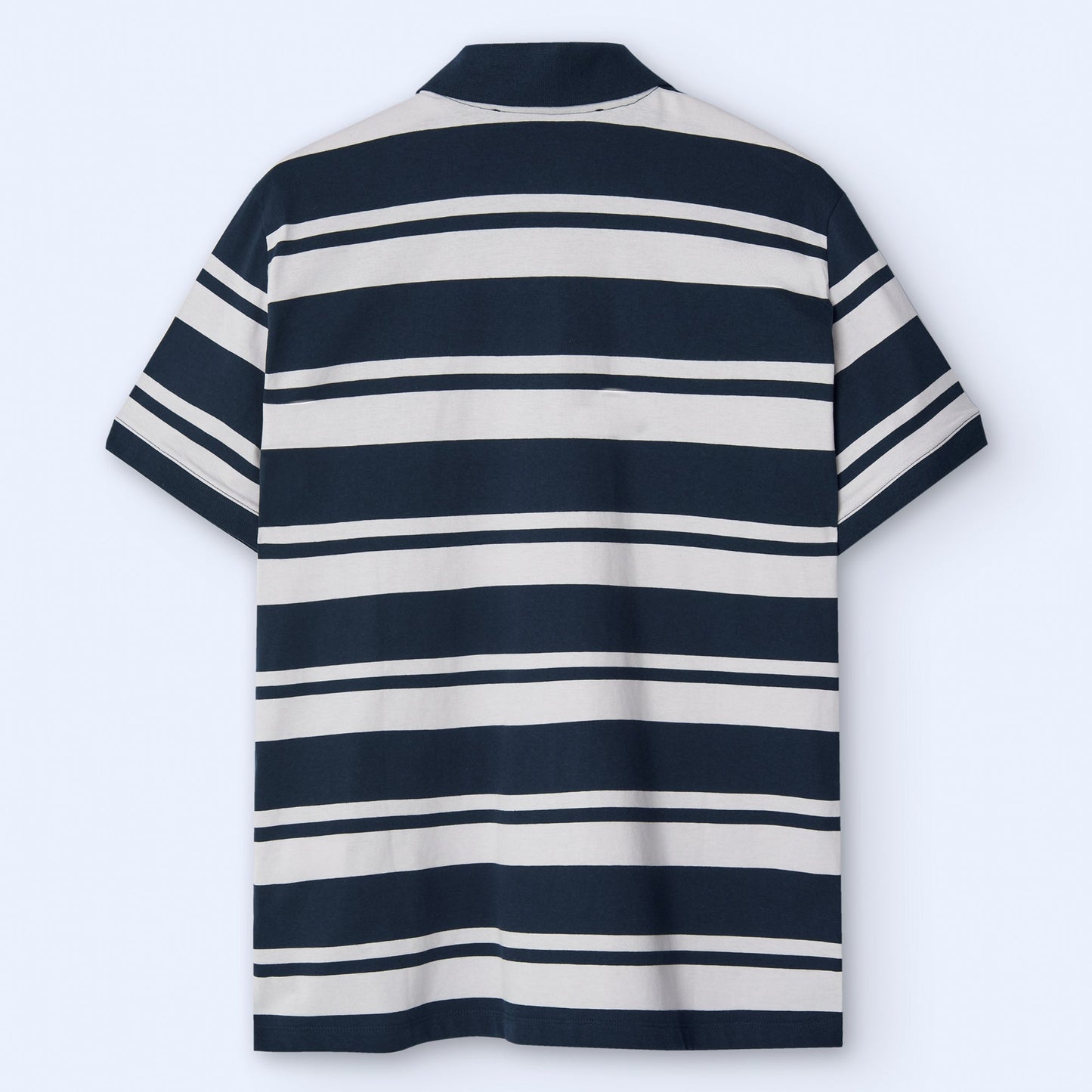 Oversize Striped Cotton Polo - White/Blue
