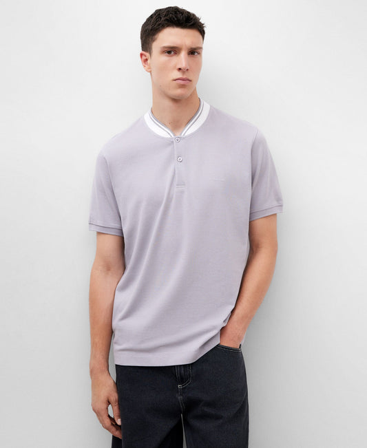 Round Collar Cotton Polo Shirt For Men