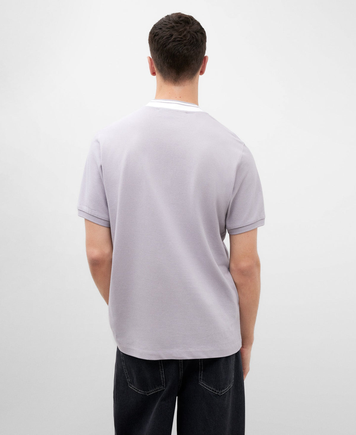 Round Collar Cotton Polo Shirt For Men