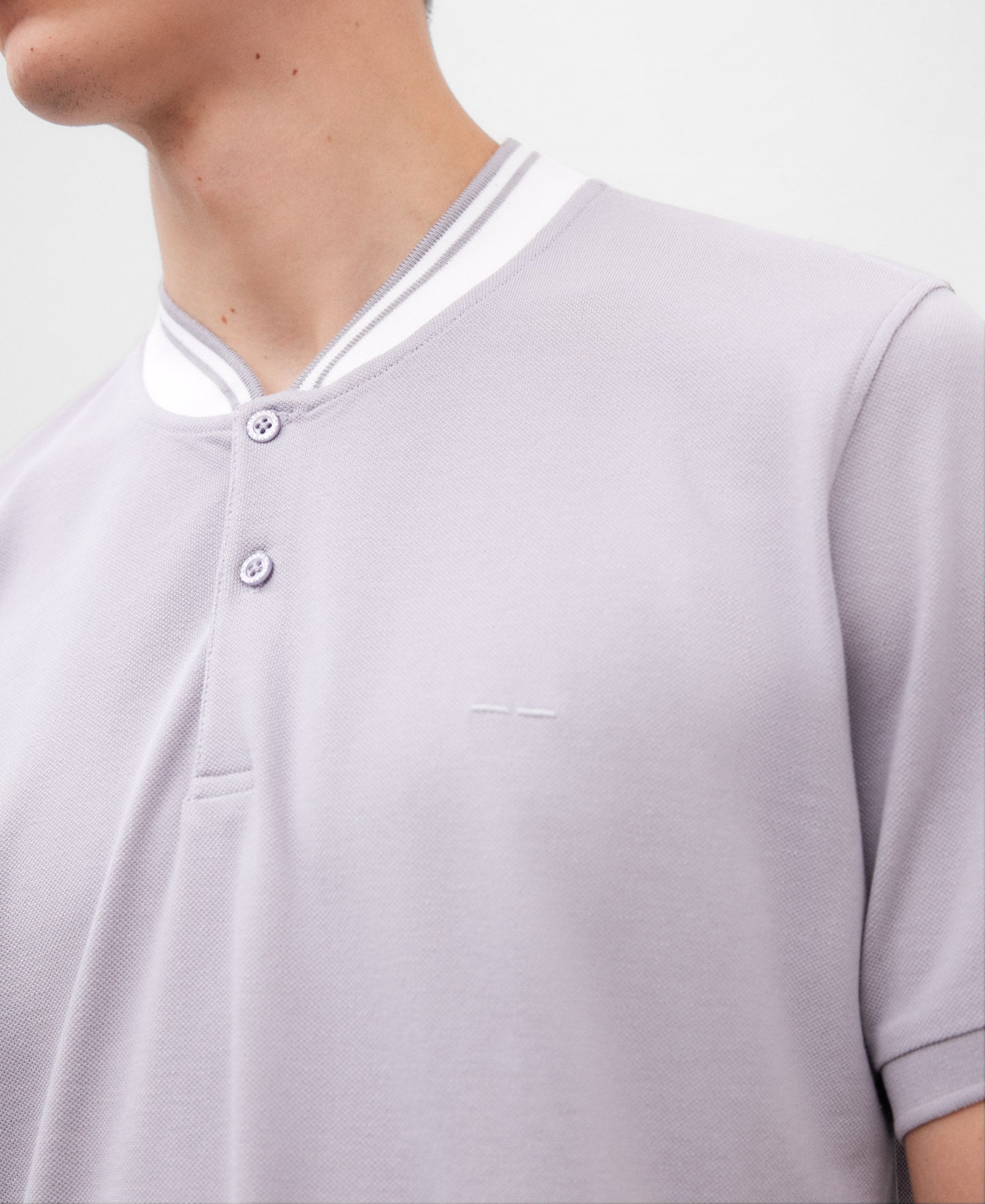 Round Collar Cotton Polo Shirt For Men