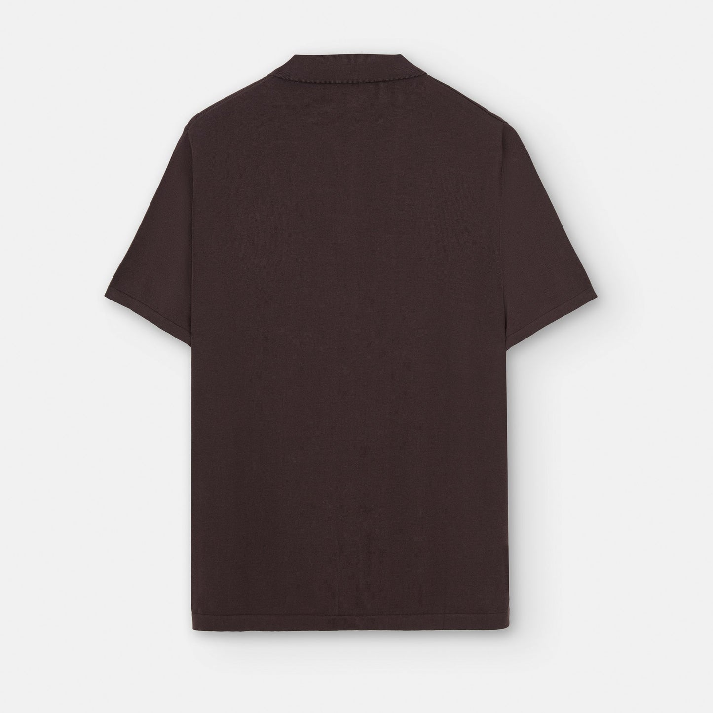 Chesnut Brown Two Button Polo Shirt In Cotton