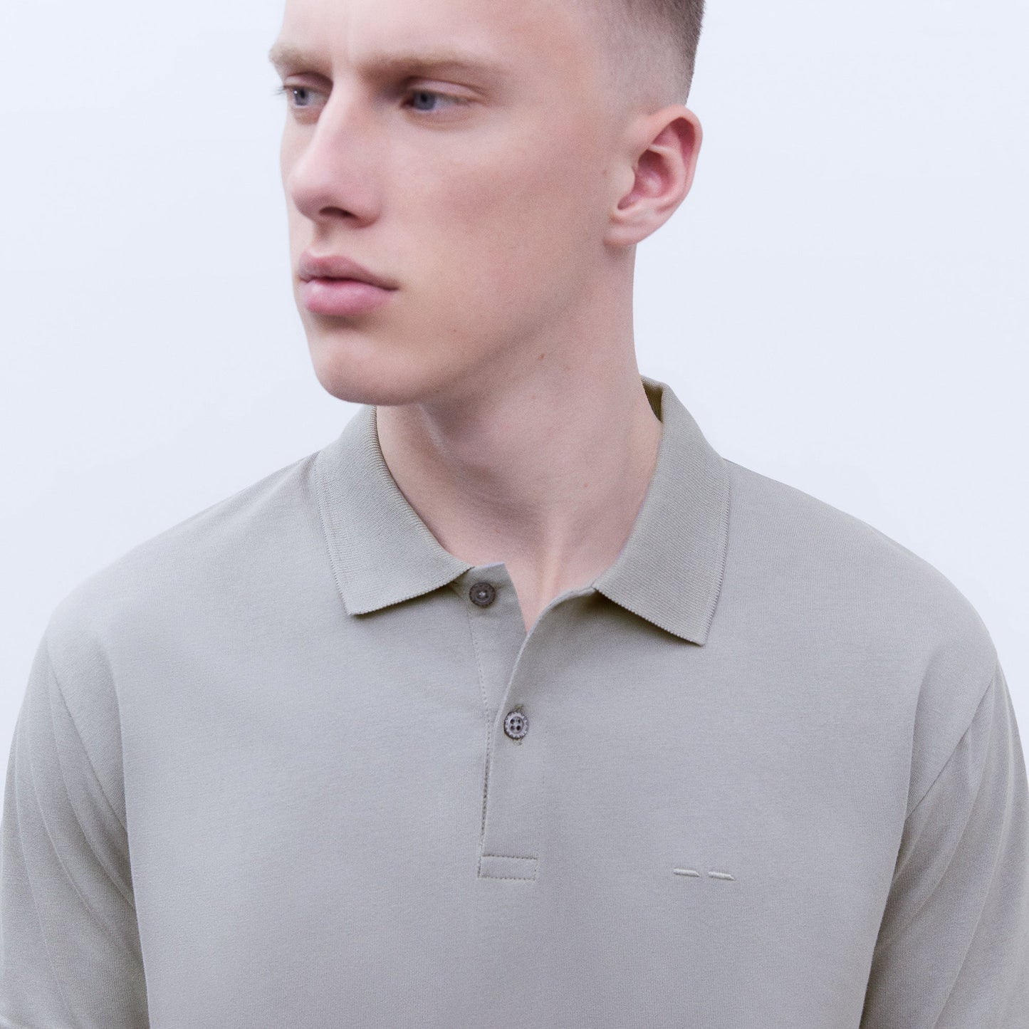 Luxury Grey Cotton Polo Shirt