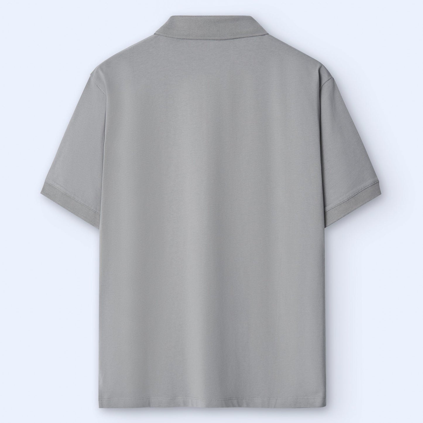 Luxury Grey Cotton Polo Shirt