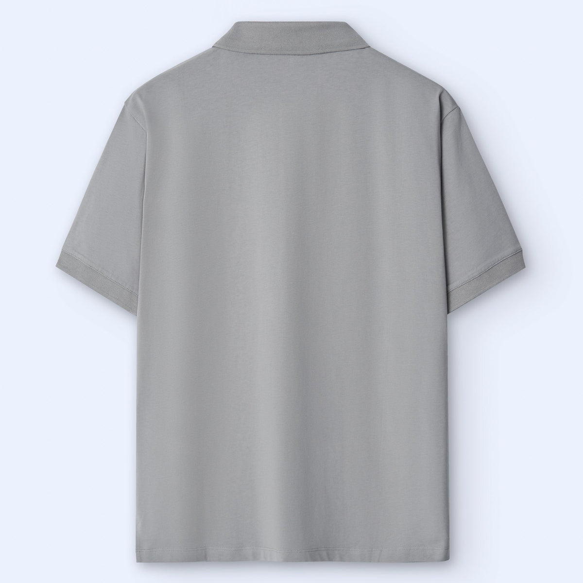 Luxury Grey Cotton Polo Shirt