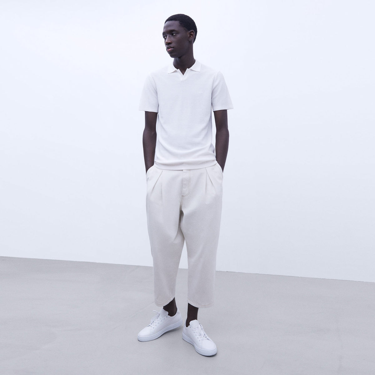 Classic White Polo Shirt For Men