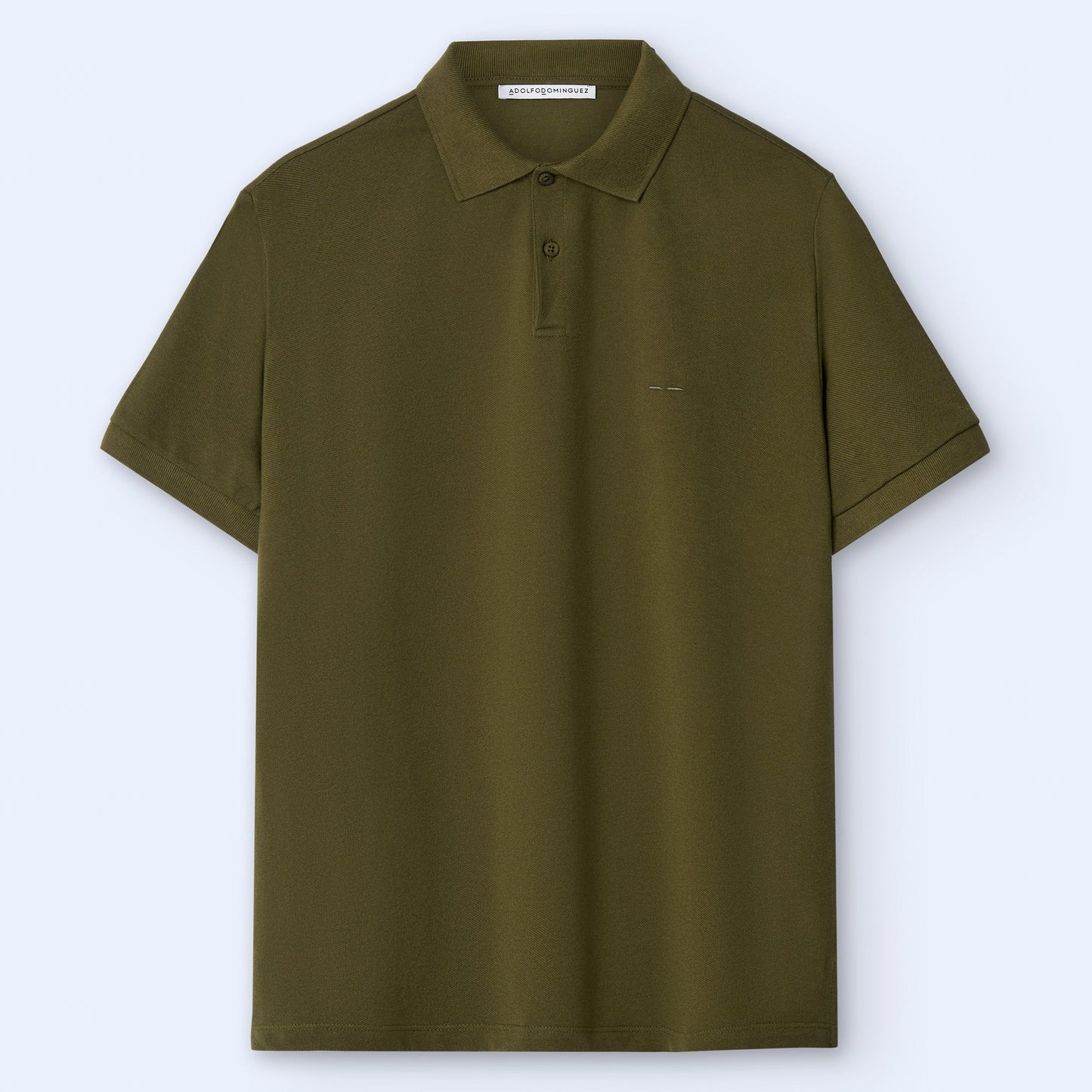 Slim Fit Khaki Cotton Polo
