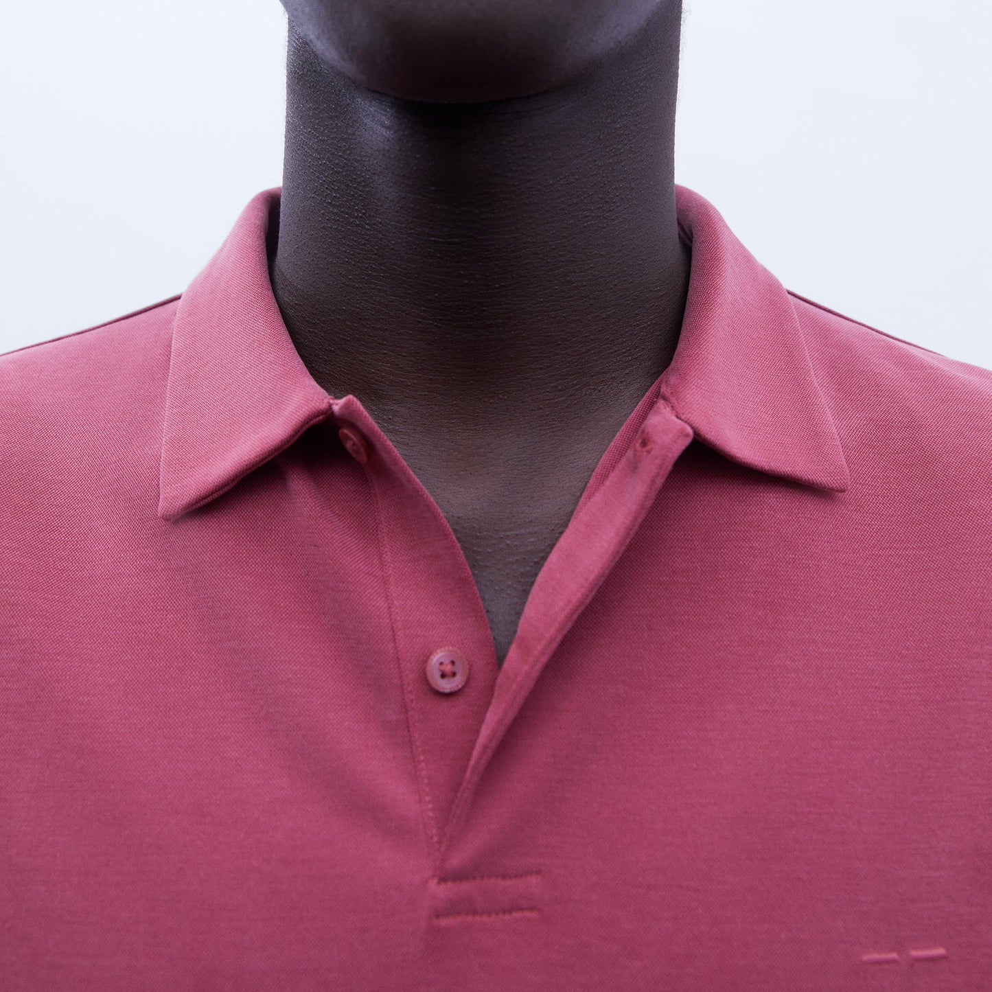Pink Modal Polo Shirt For Men