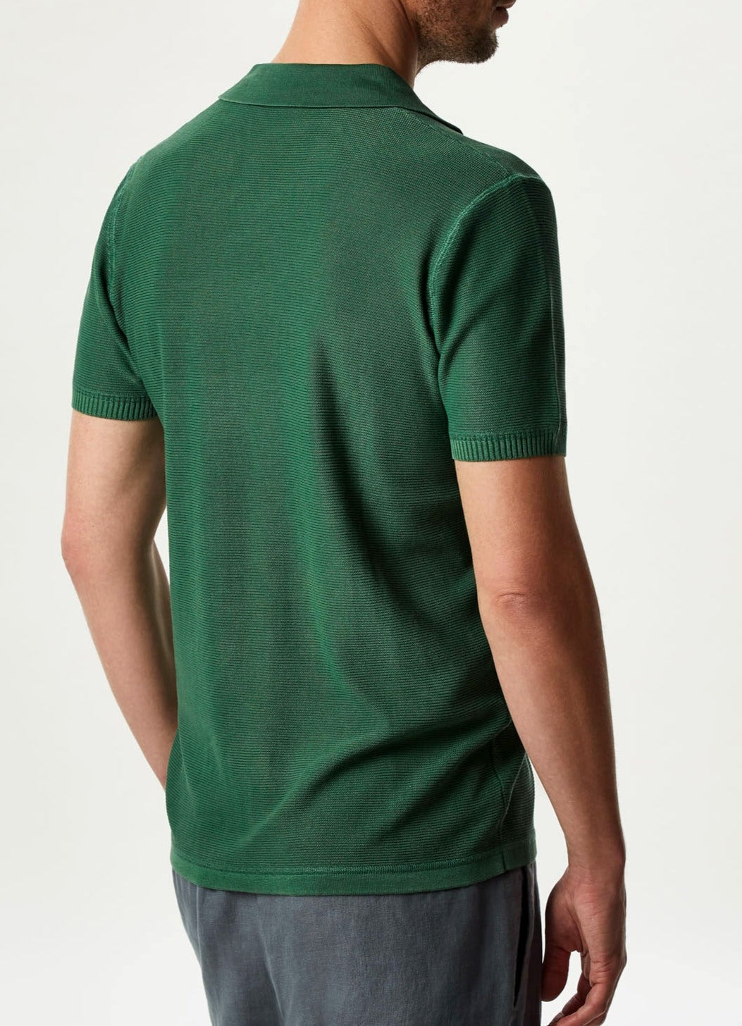 Green Delave Polo Shirt With Short Sleeve