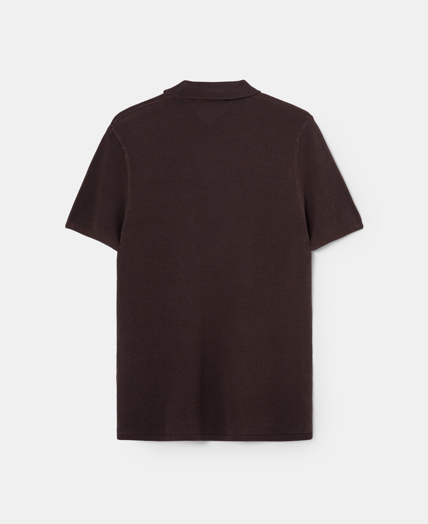 Brown Pique Shirt Collar Polo Shirt