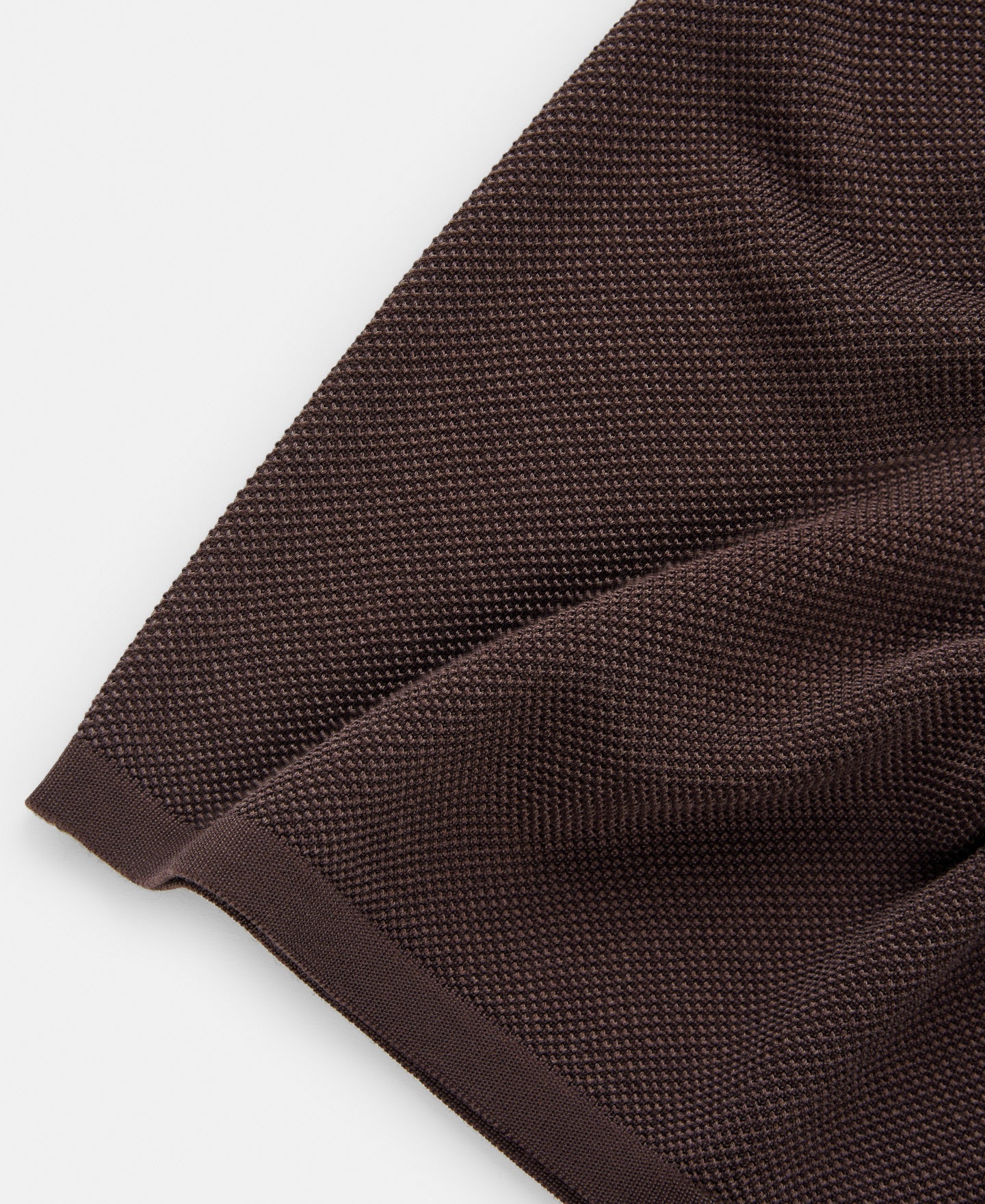 Brown Pique Shirt Collar Polo Shirt