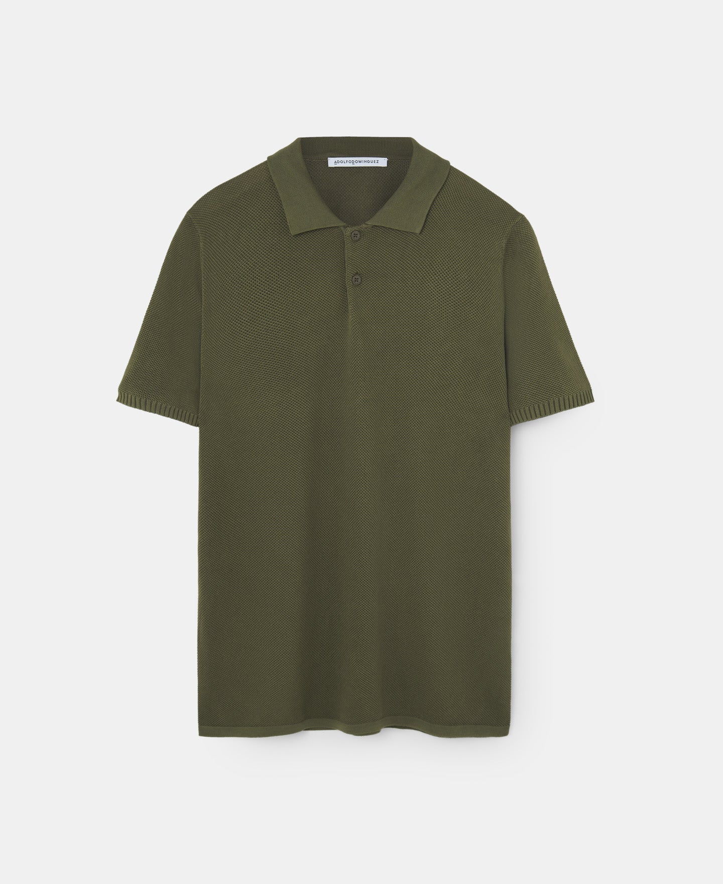Khaki Cotton And Viscose Polo Shirt