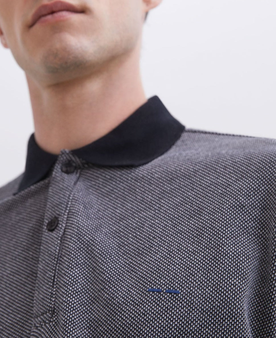 Navy Blue Blue Polo Shirt In Cotton Jersey