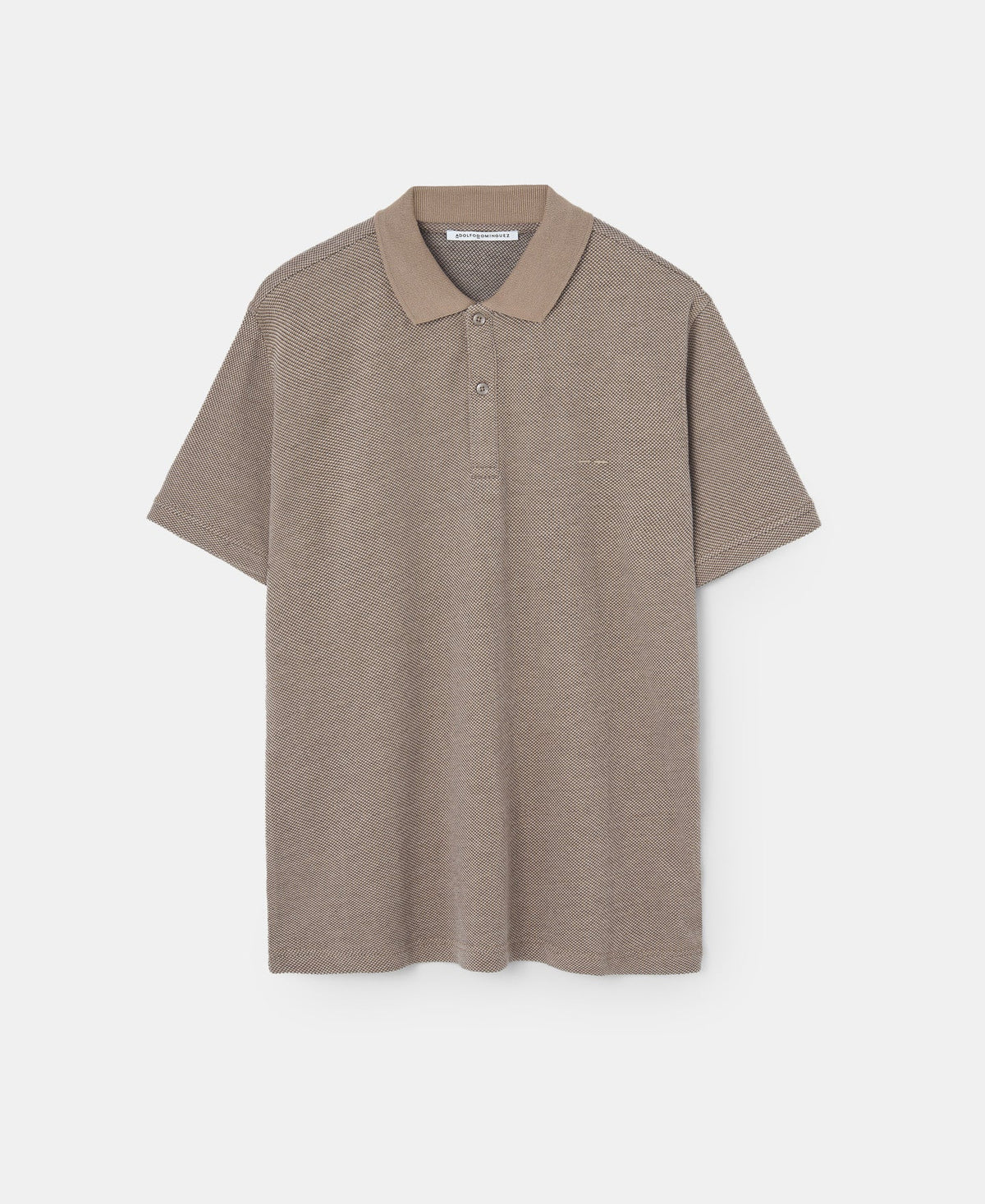 Brown/Ecru Cotton Jersey Polo Shirt