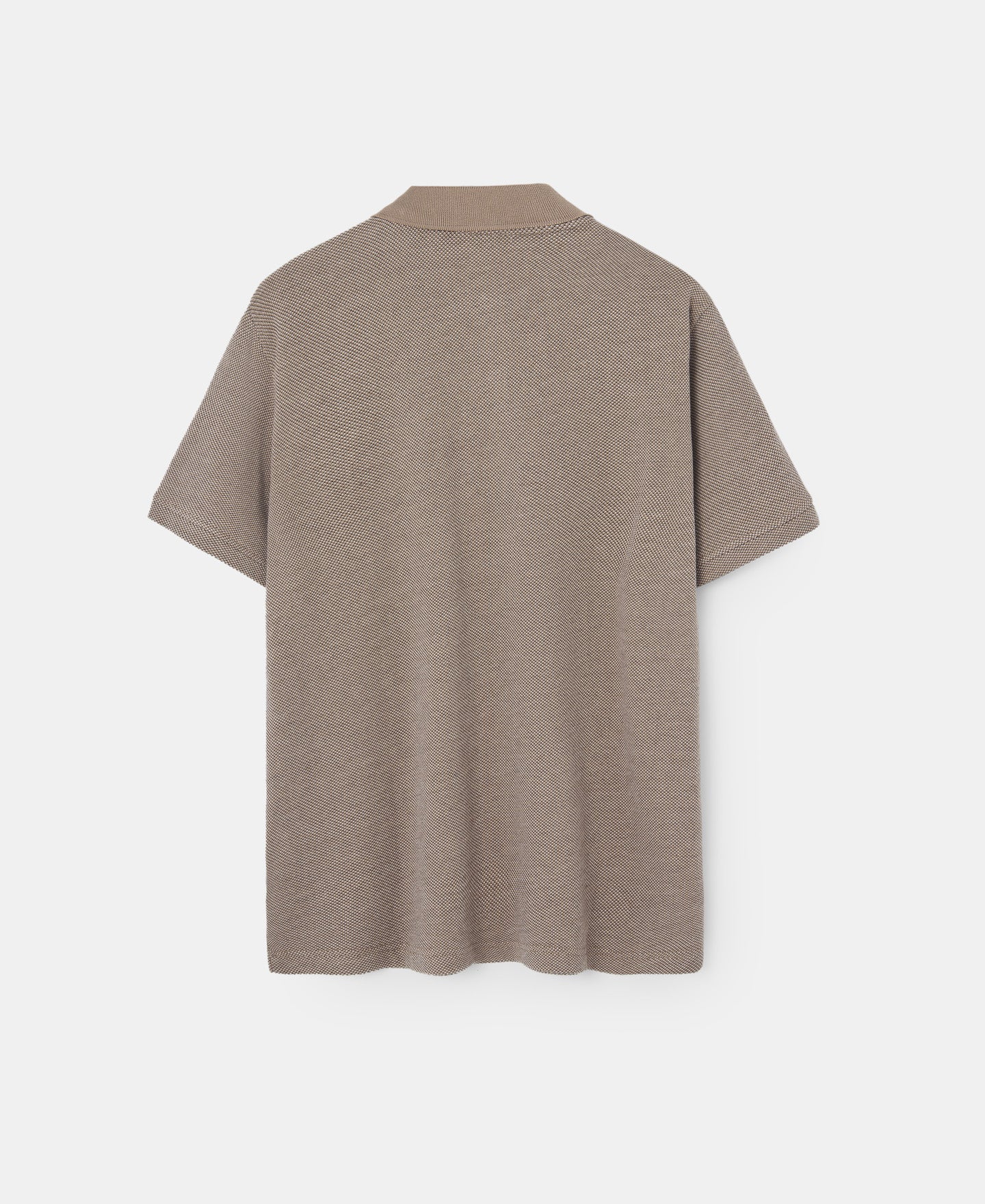 Brown/Ecru Cotton Jersey Polo Shirt