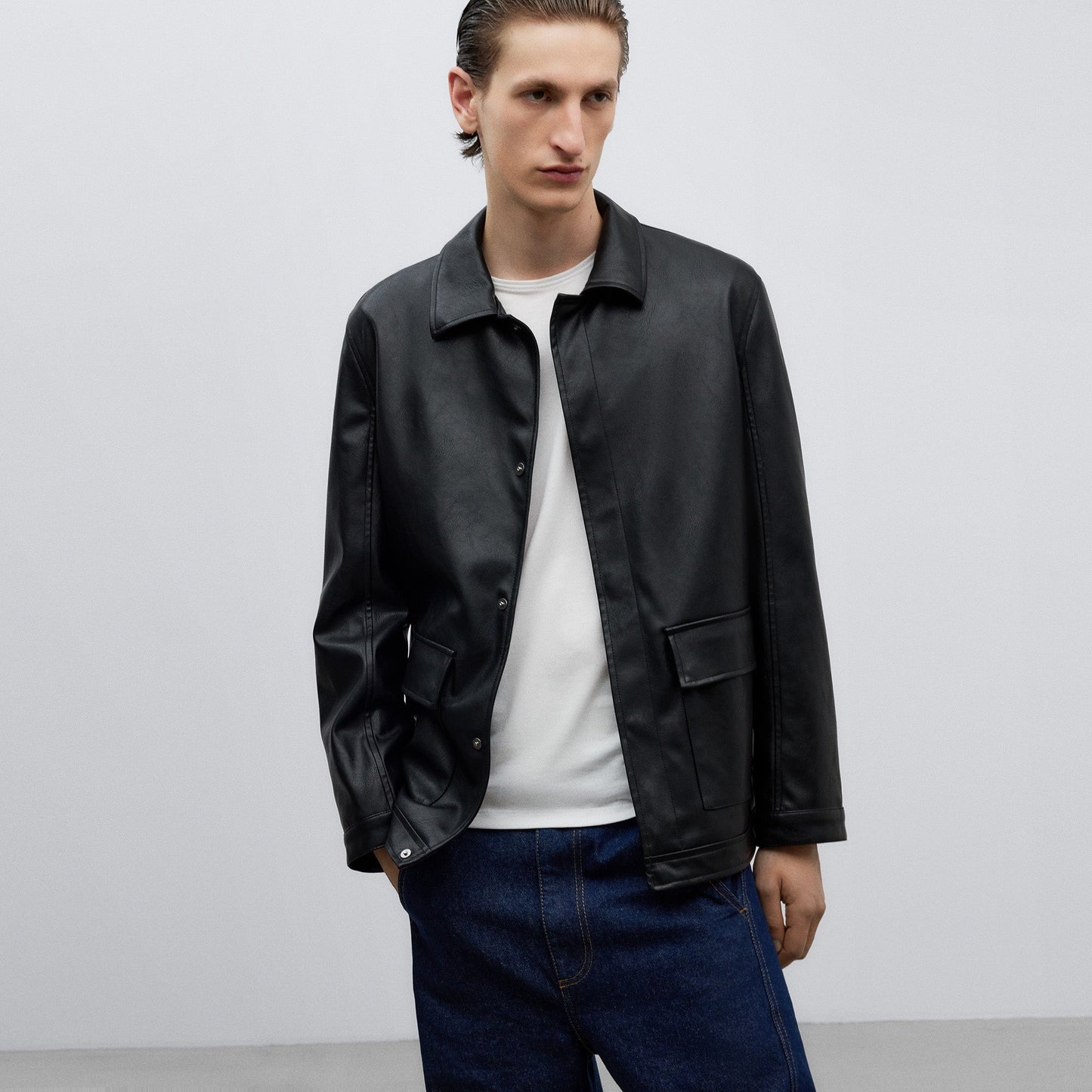 Non Leather Jacket Black