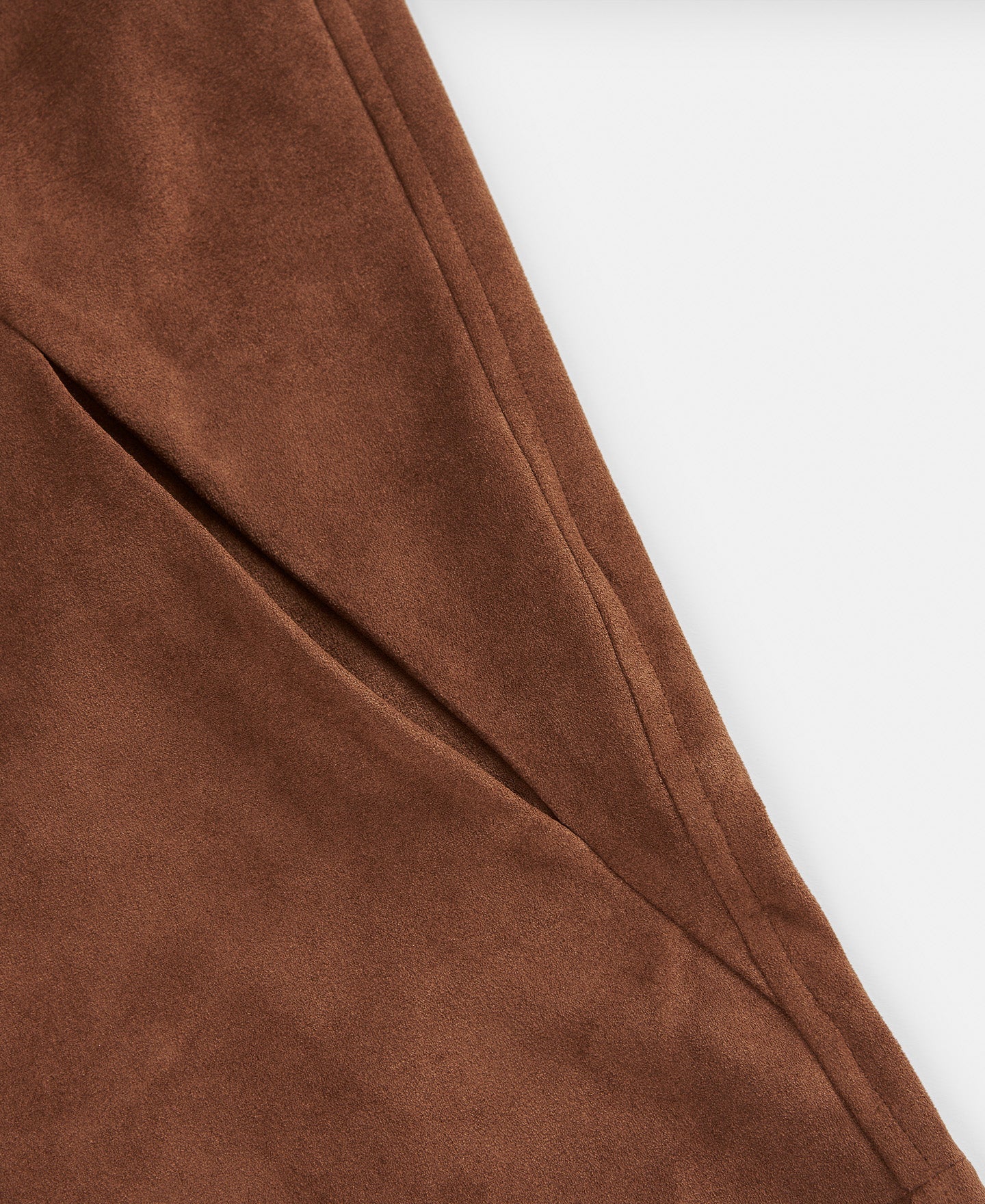 Brown/Ecru Shirt Jacket In Suedette
