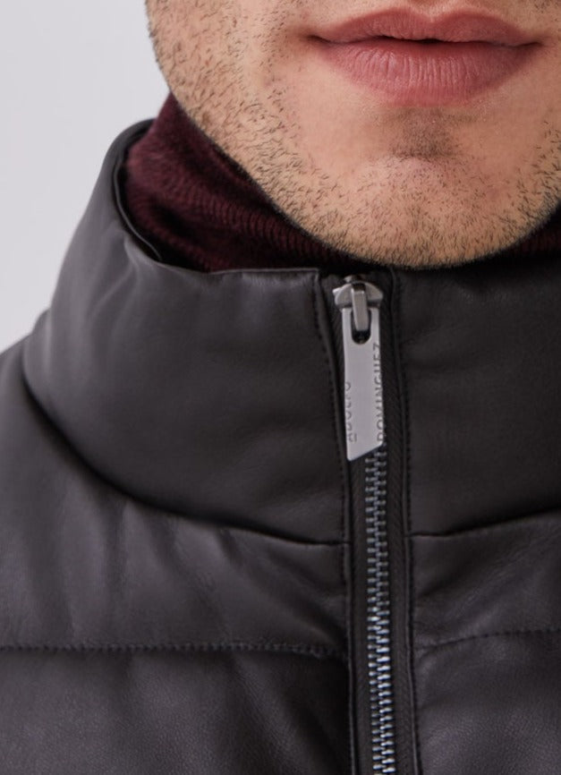 Brown Gummed Puffer Jacket