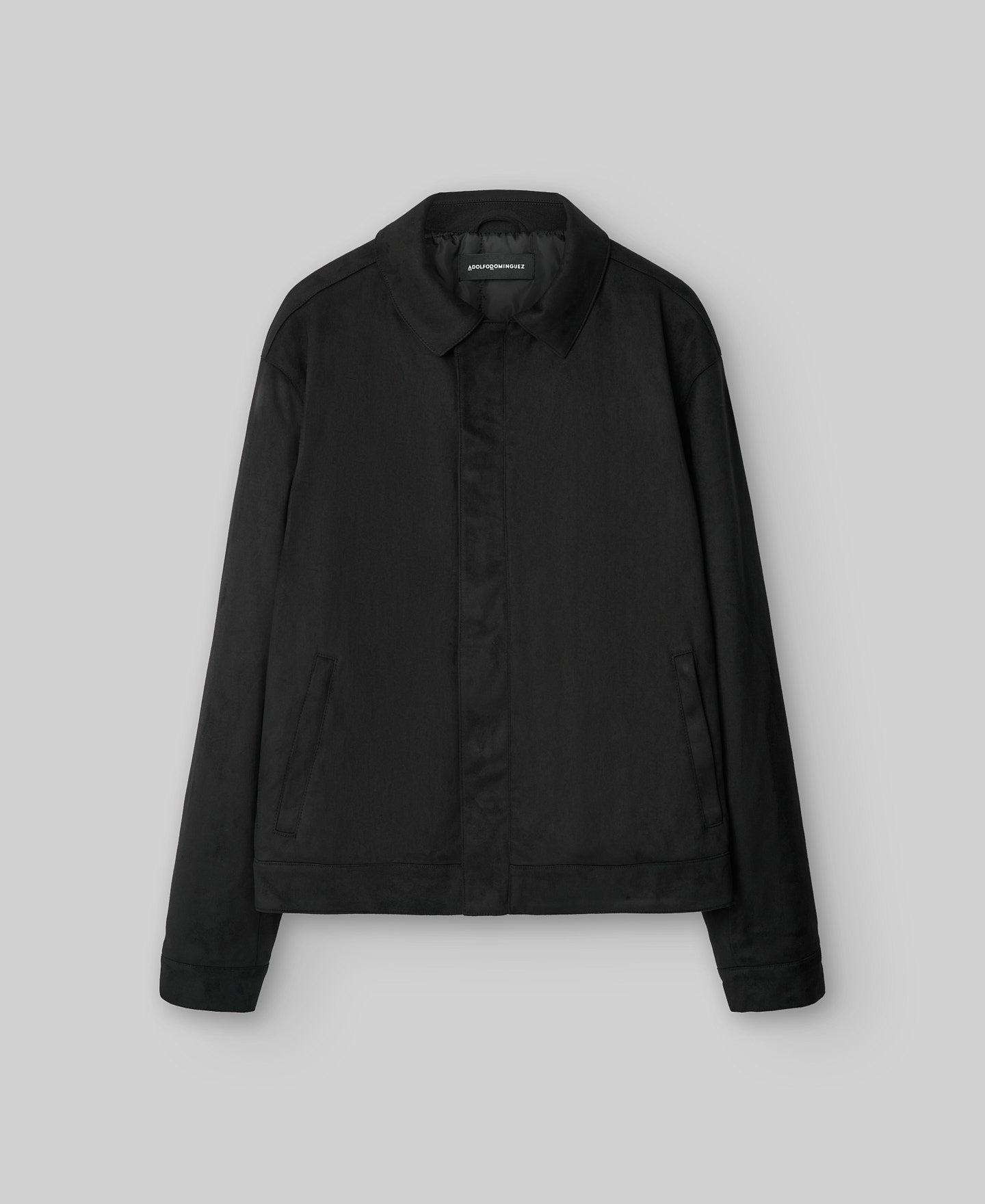 Black Faux Suede Jacket For Men