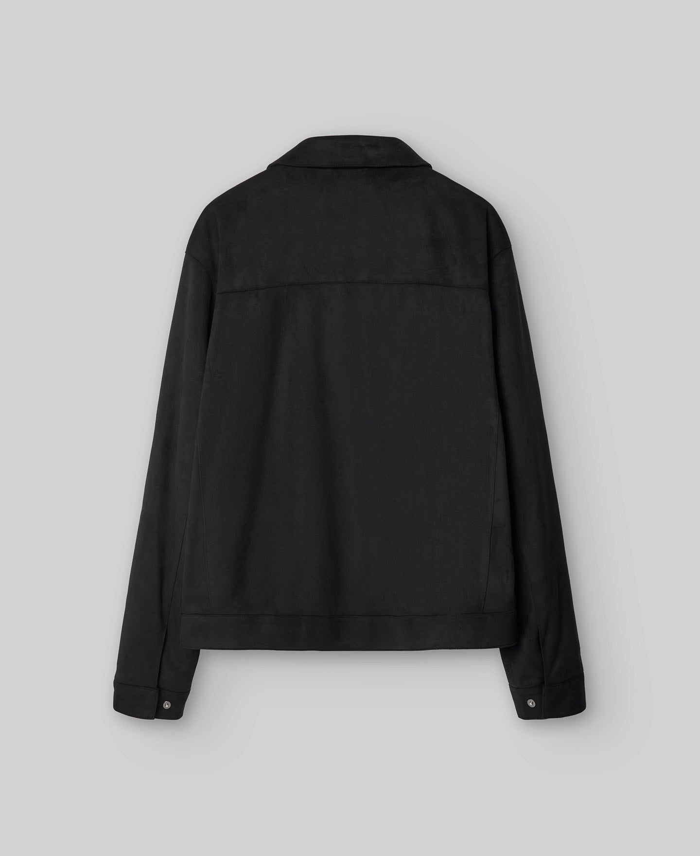 Black Faux Suede Jacket For Men