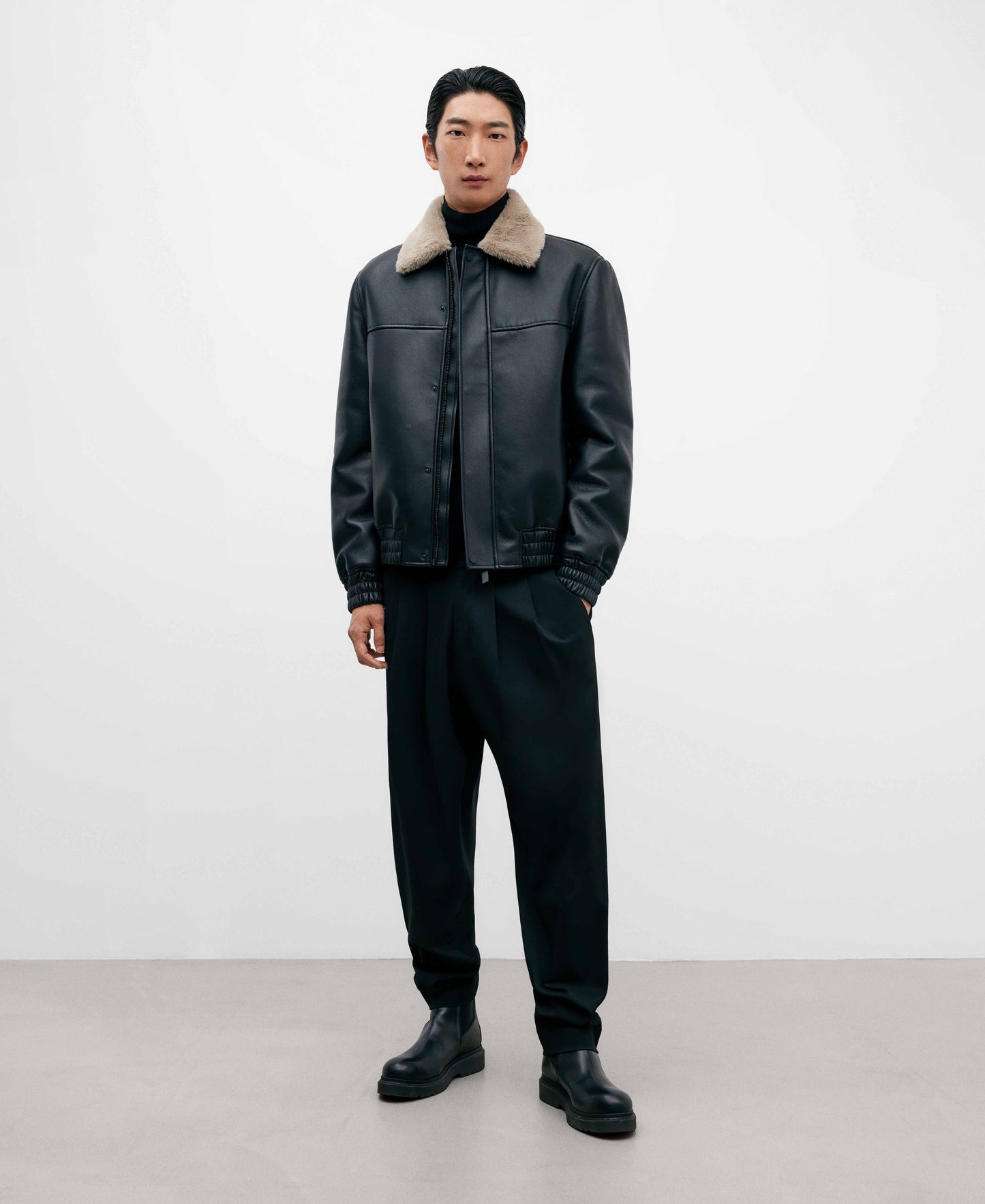 Black Aviator Jacket For Men