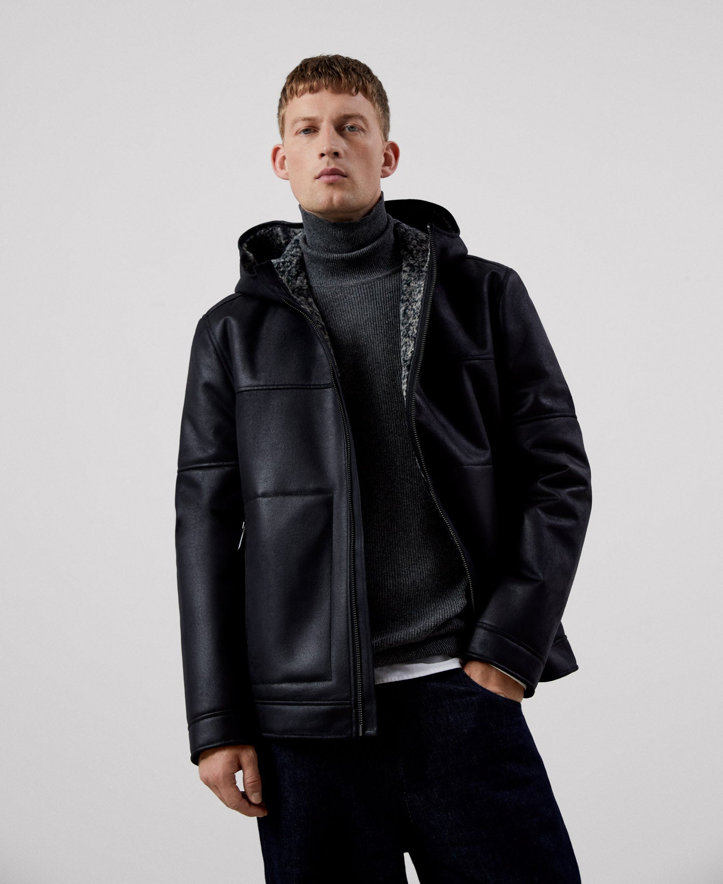 Black Responsible leather Jacket