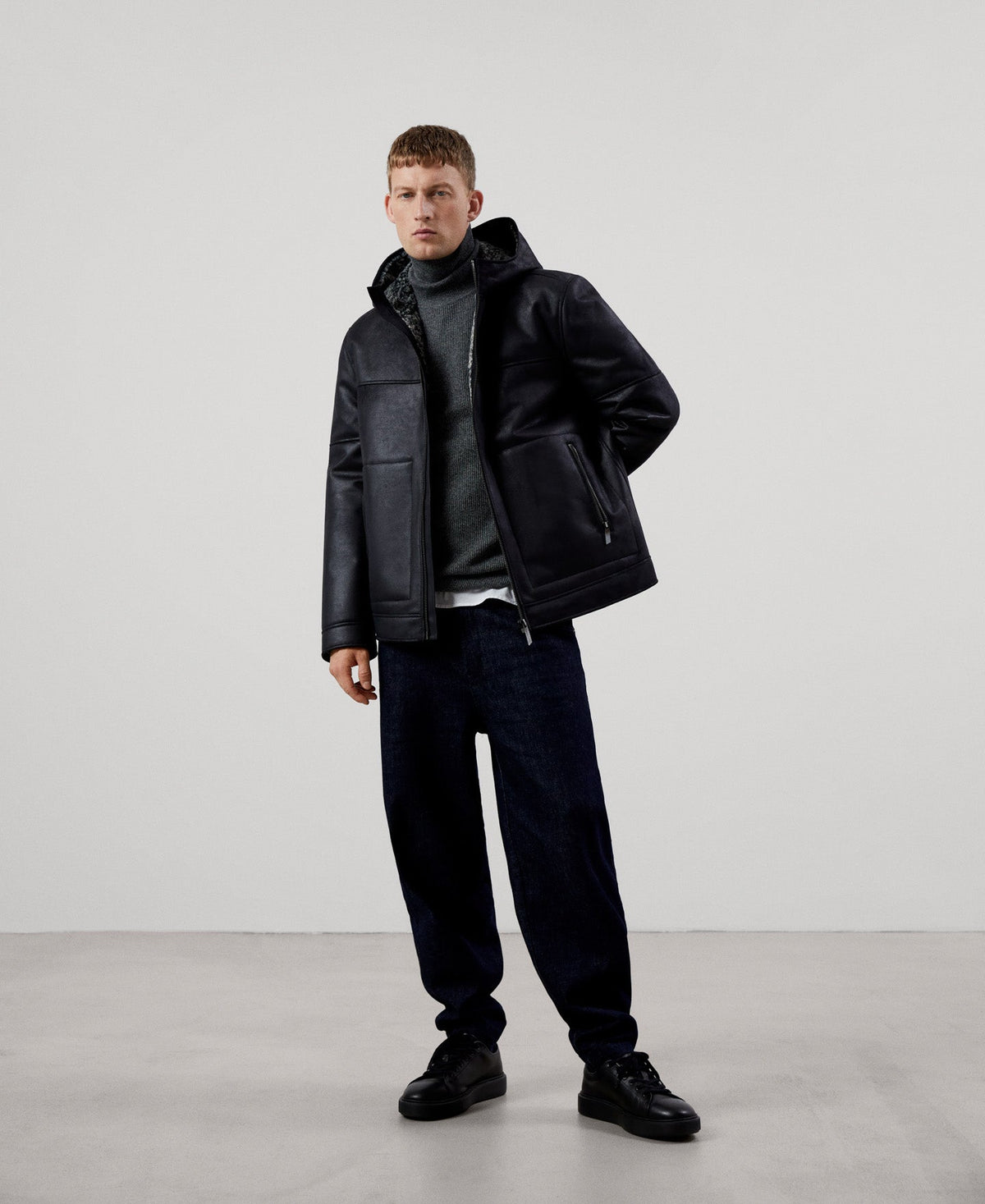 Black Responsible leather Jacket